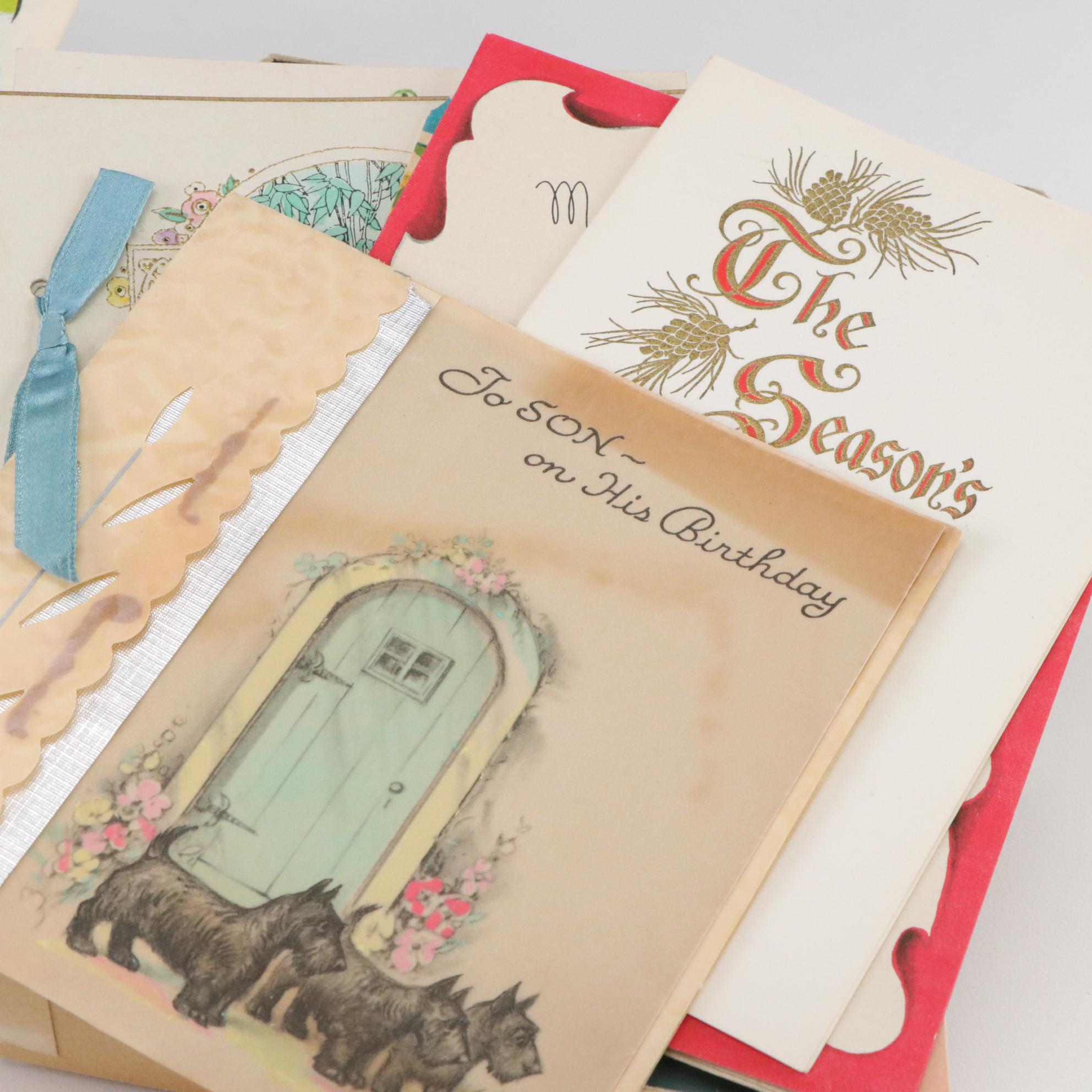 Vintage Greeting Cards, Party Invitations, Birth Announcements and More