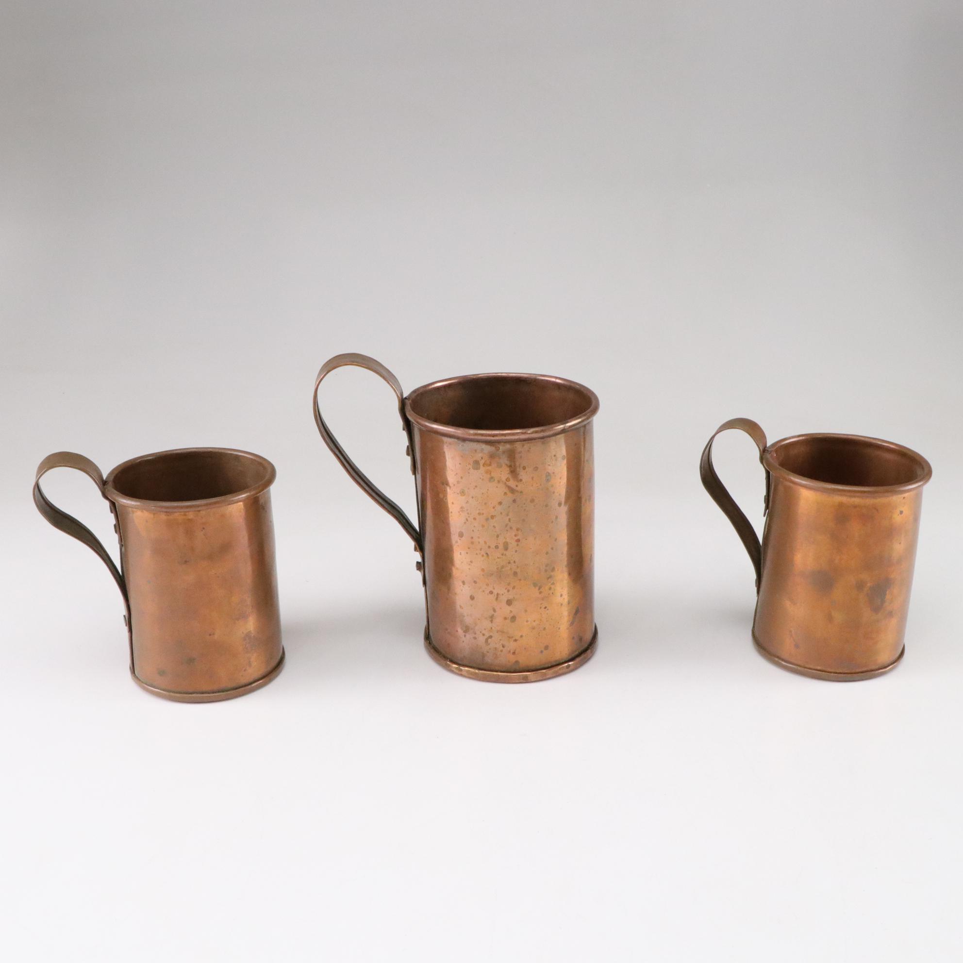 Copper Mugs and Miniature Frying Pans