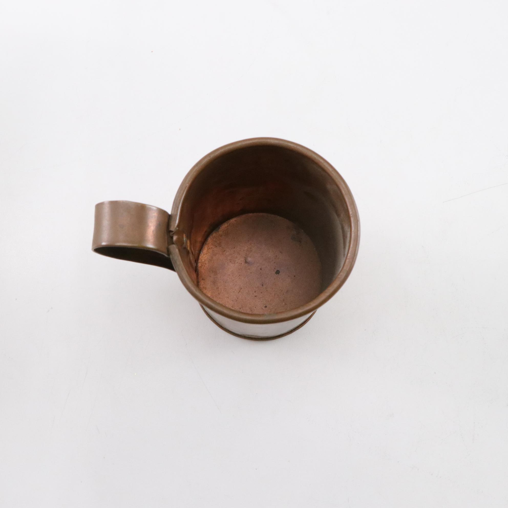 Copper Mugs and Miniature Frying Pans