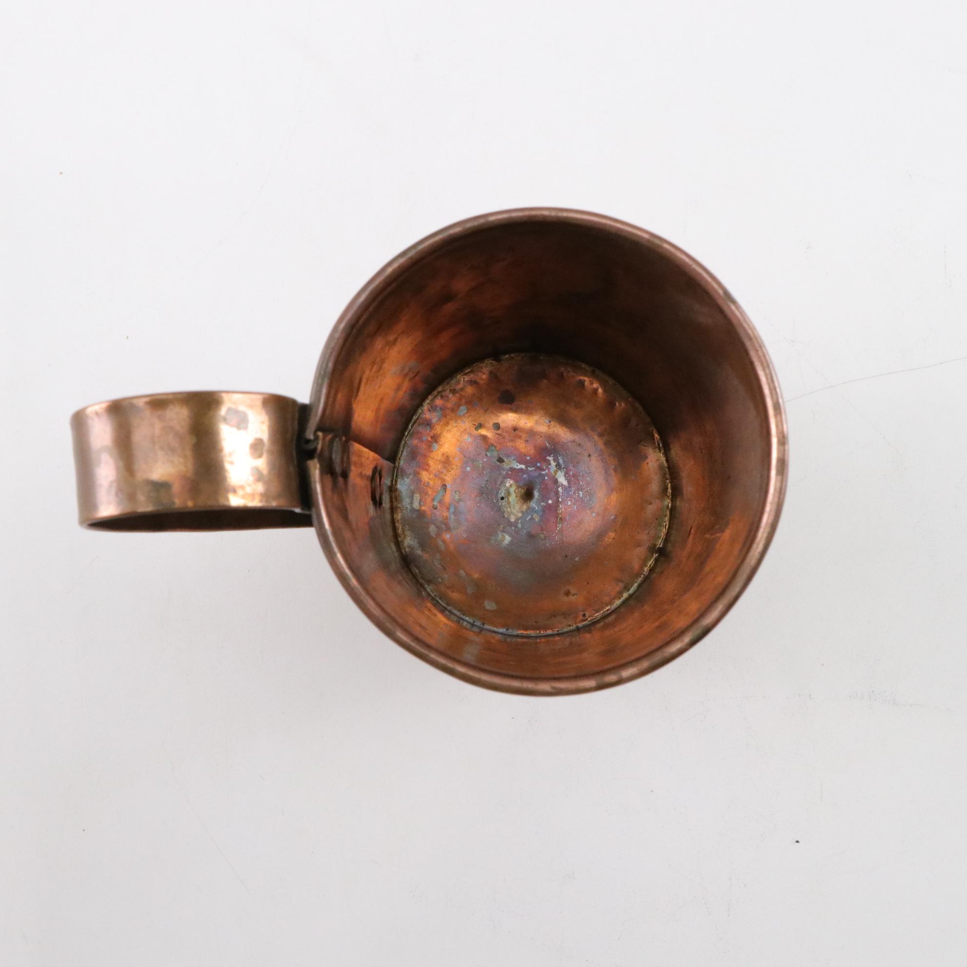 Copper Mugs and Miniature Frying Pans