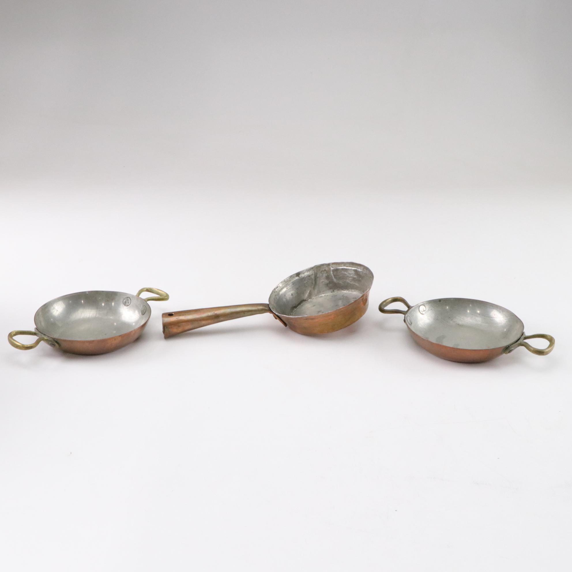 Copper Mugs and Miniature Frying Pans