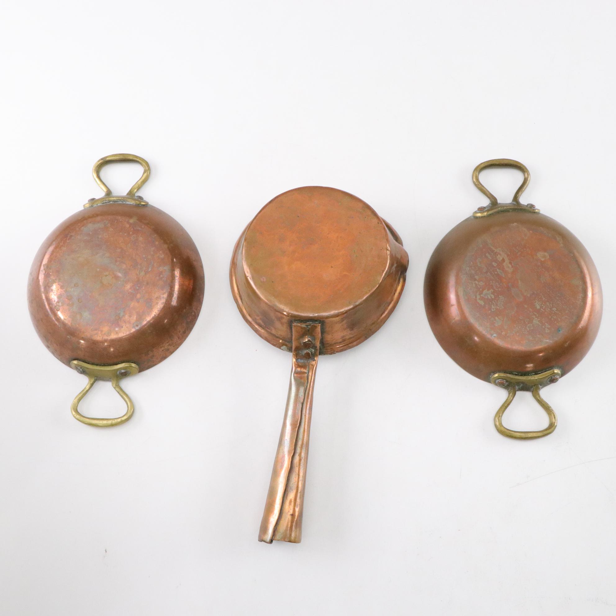 Copper Mugs and Miniature Frying Pans