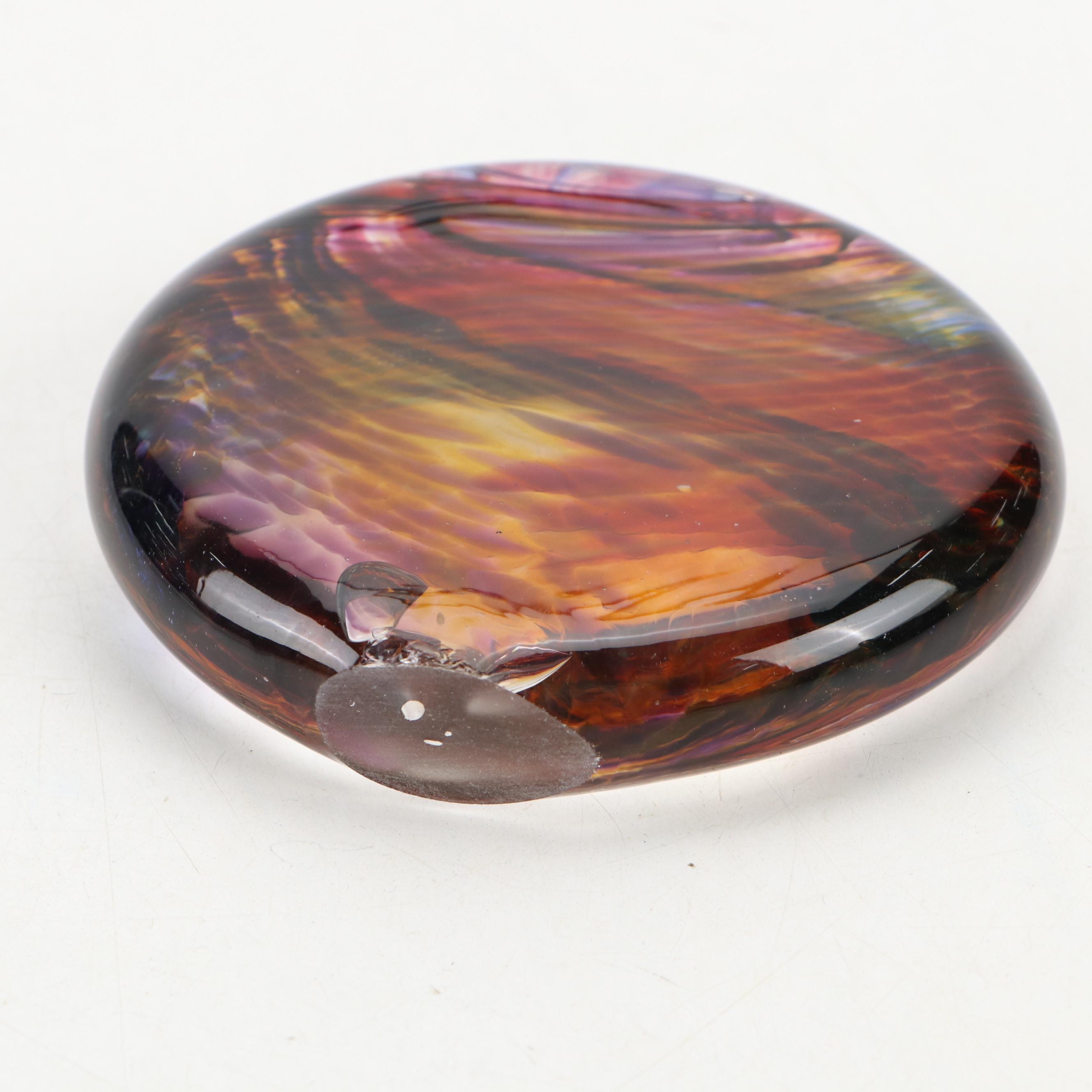 Sarried Ormolu Mounted Tortoiseshell Glass Urn with Art Glass Disk