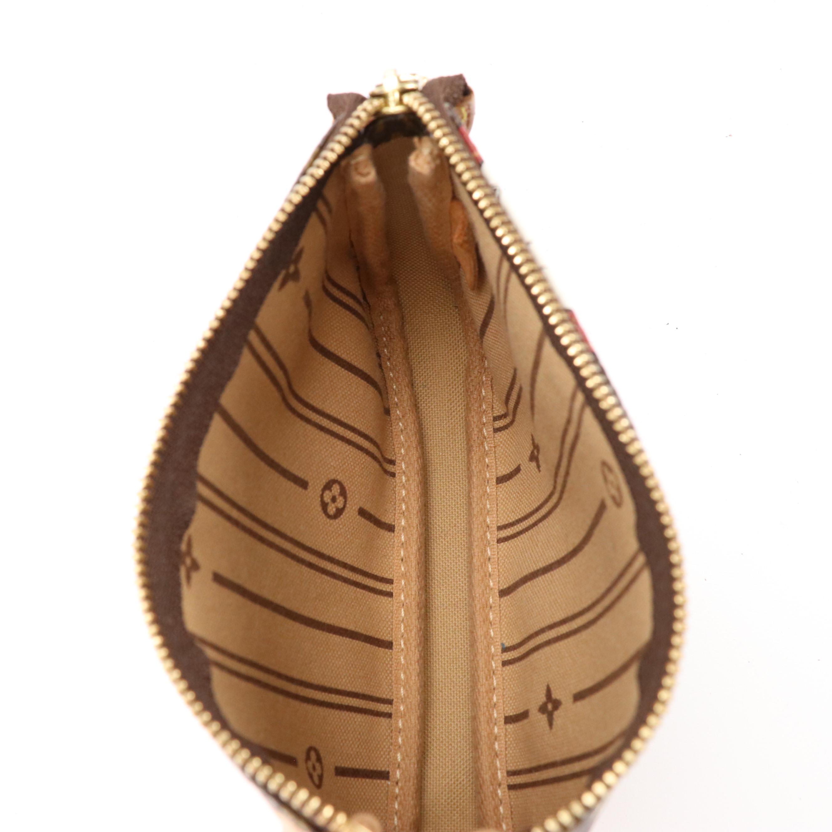 Louis Vuitton Mini Pochette Accessoires in Travel Print Monogram Canvas