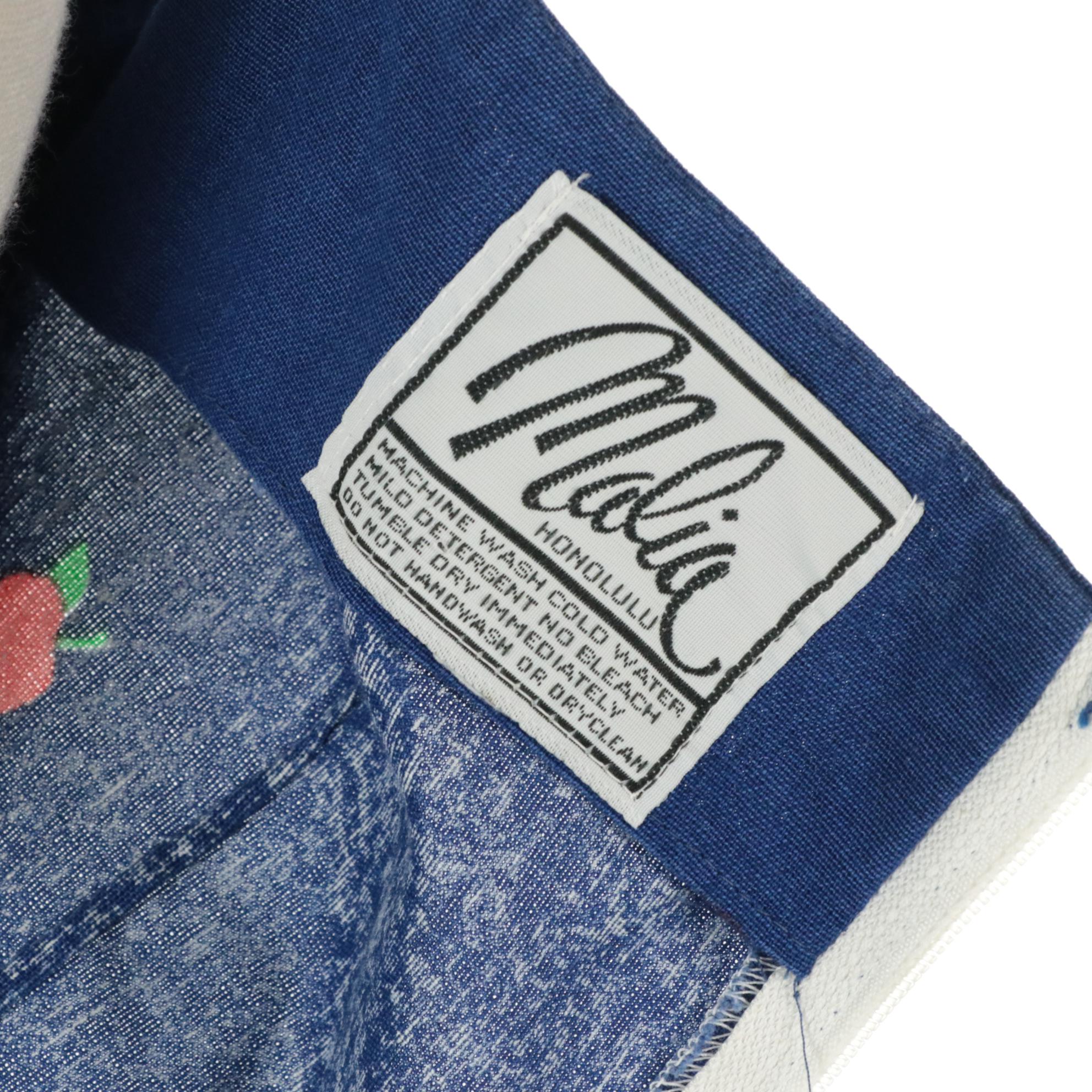 Malia Honolulu Tulip and Apple Print Cotton Sundresses, 1970s