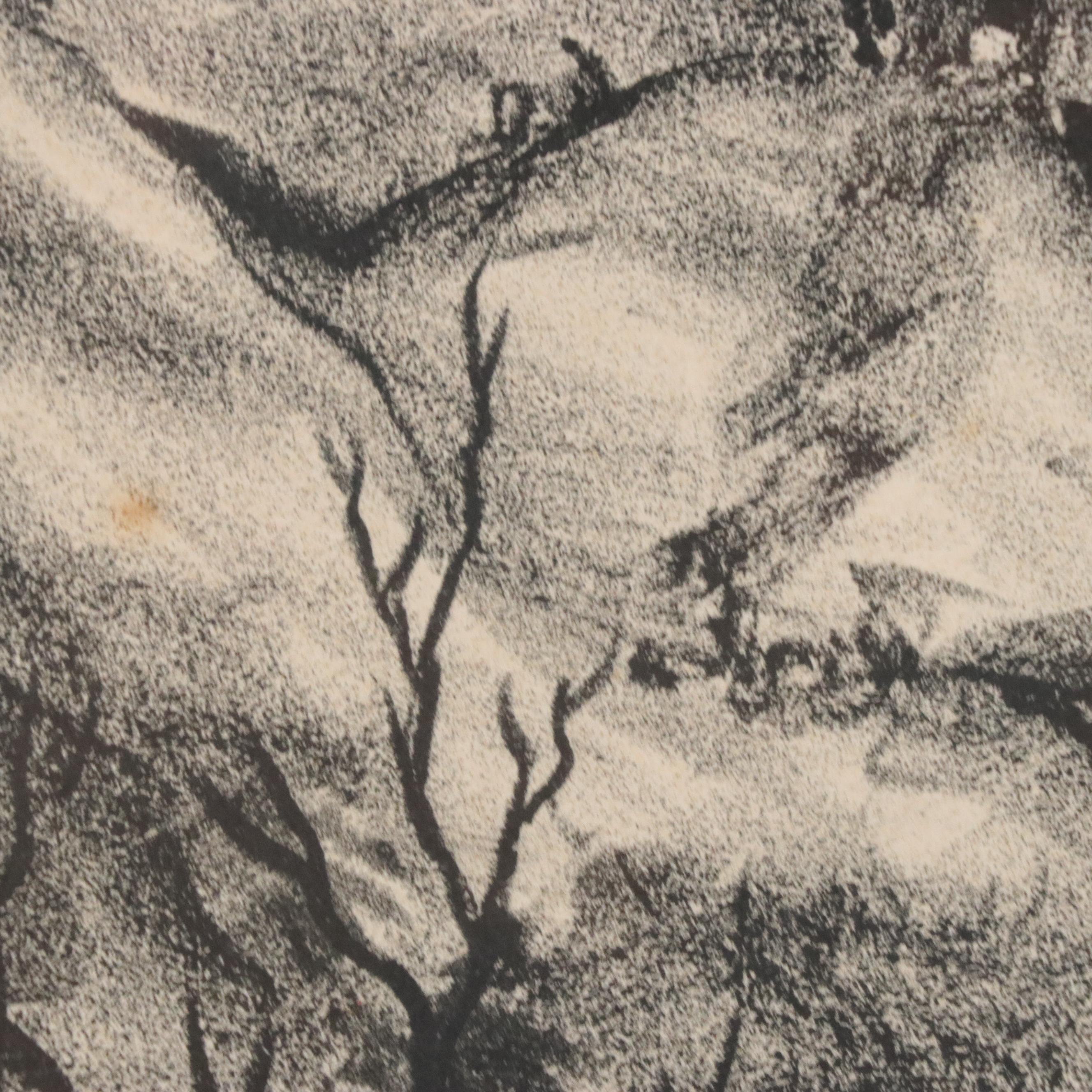 Harry F. Tepker Lithograph Landscape "Garden of the Gods, No. 1," 1942