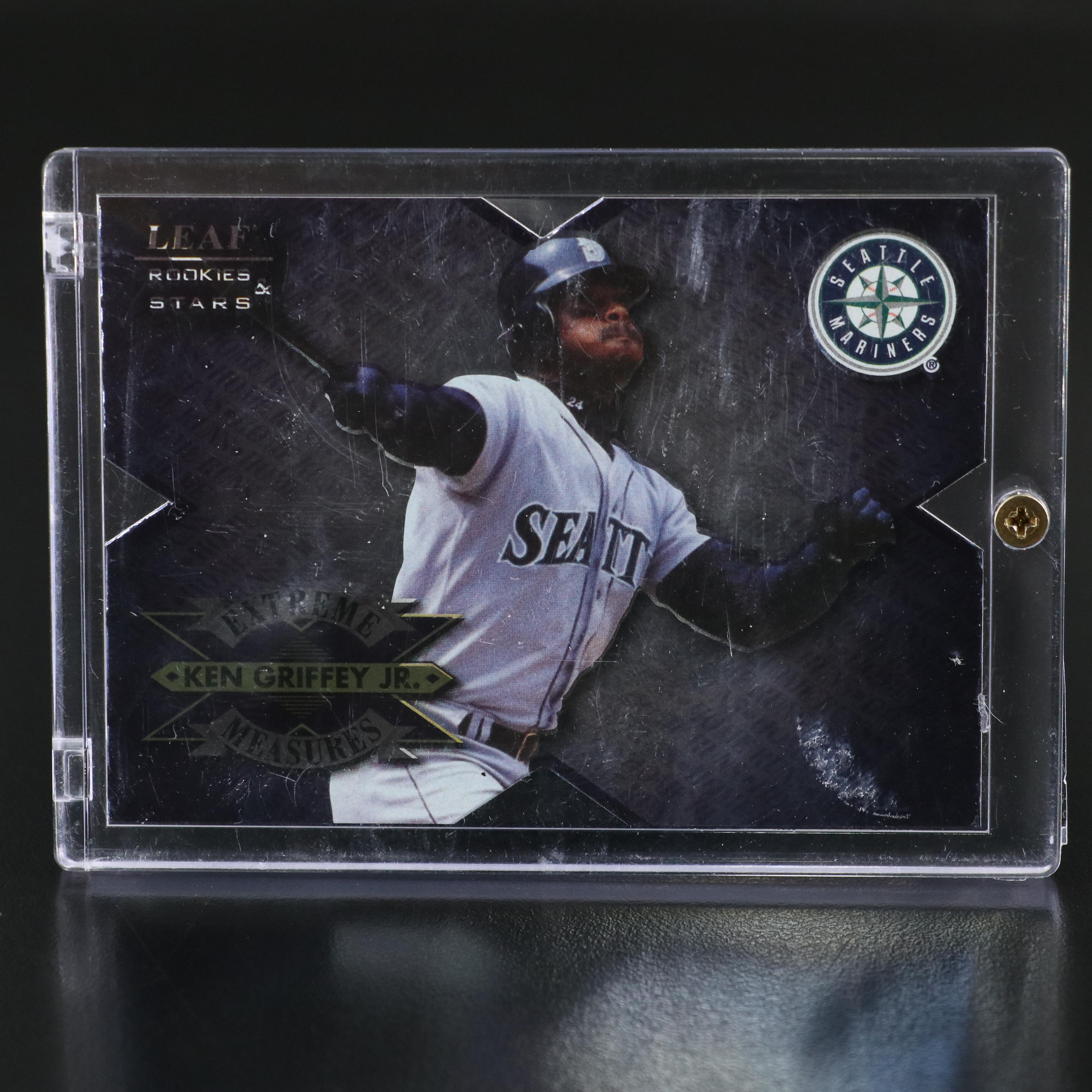 1998 Leaf Rookies & Stars Ken Griffey Jr. Extreme Measures Card #ed 0003/1000