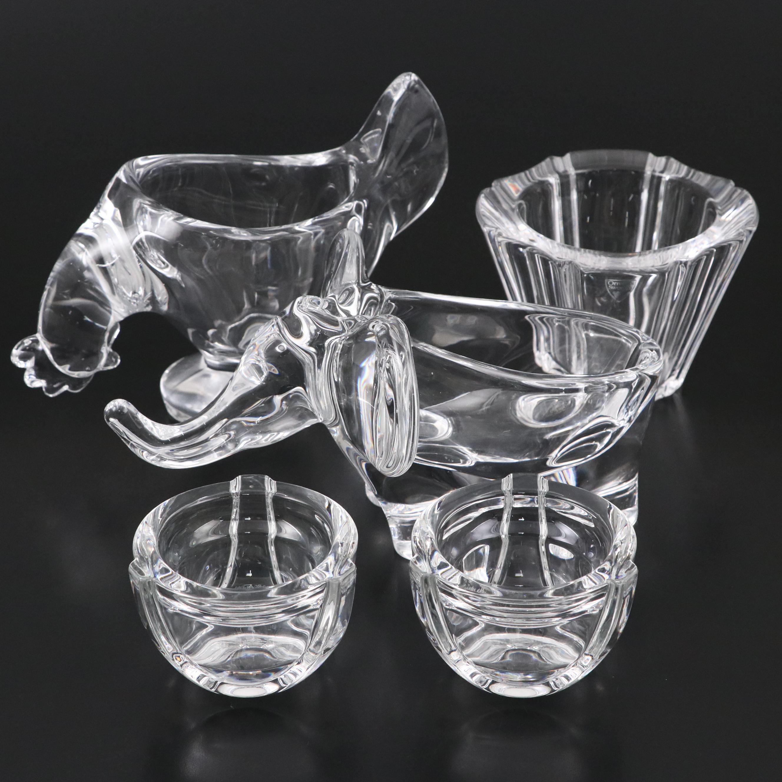 Orrefors, Marc Aurel, and Art Classic Glass Table Accessories