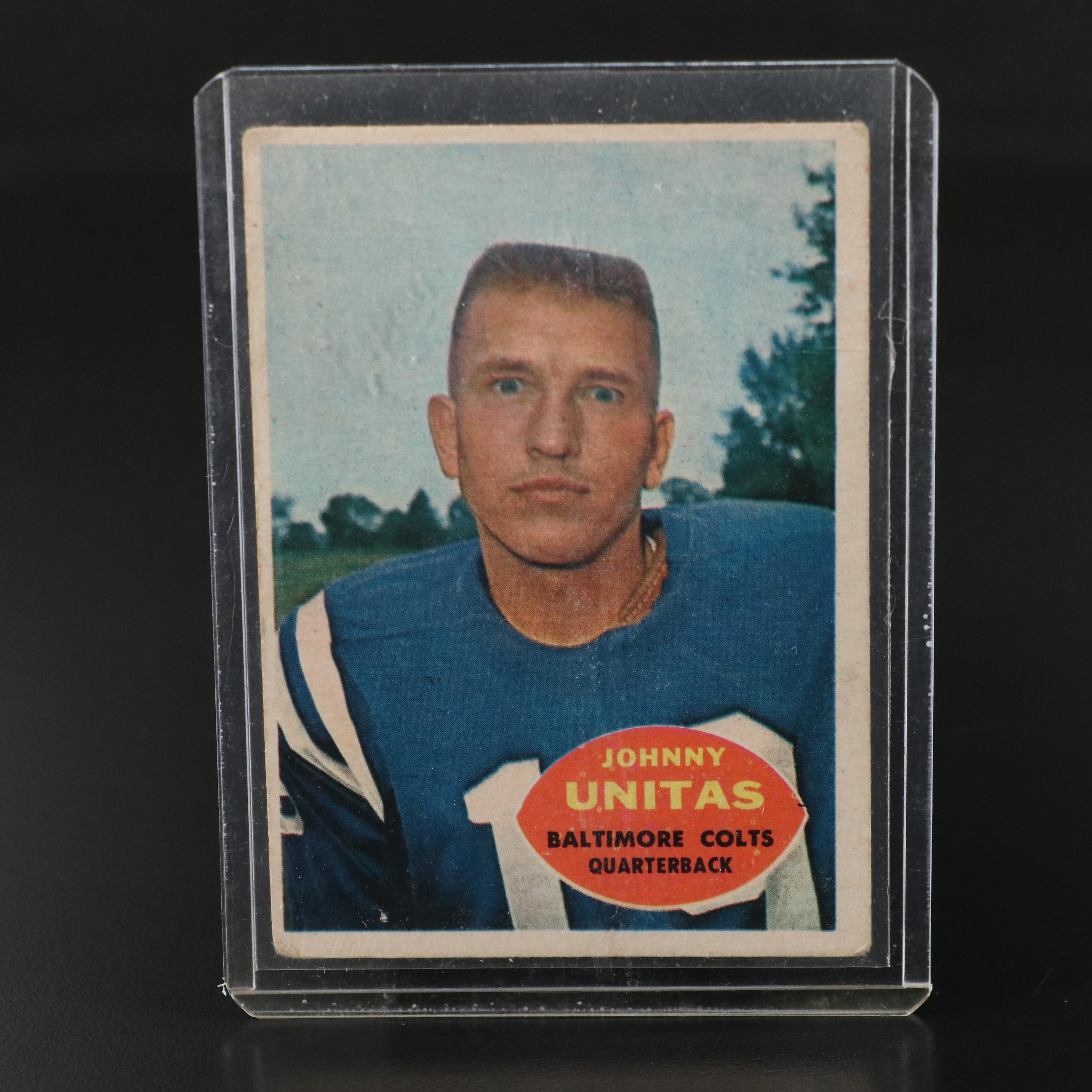 1964 Topps Len Dawson and 1960 Topps Johnny Unitas Football Cards