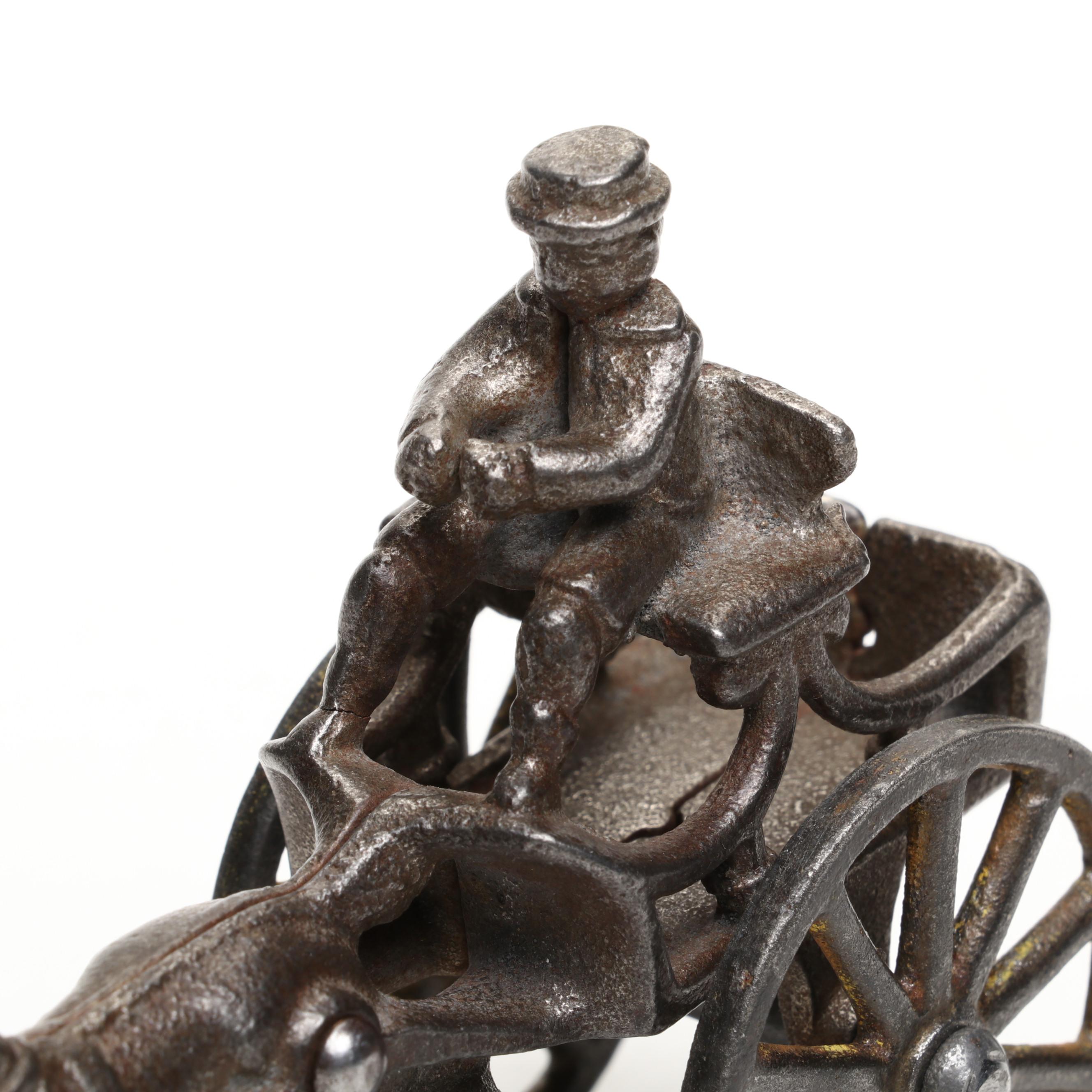 Cast Iron Horse-Drawn Carriage Toy, 20th Century