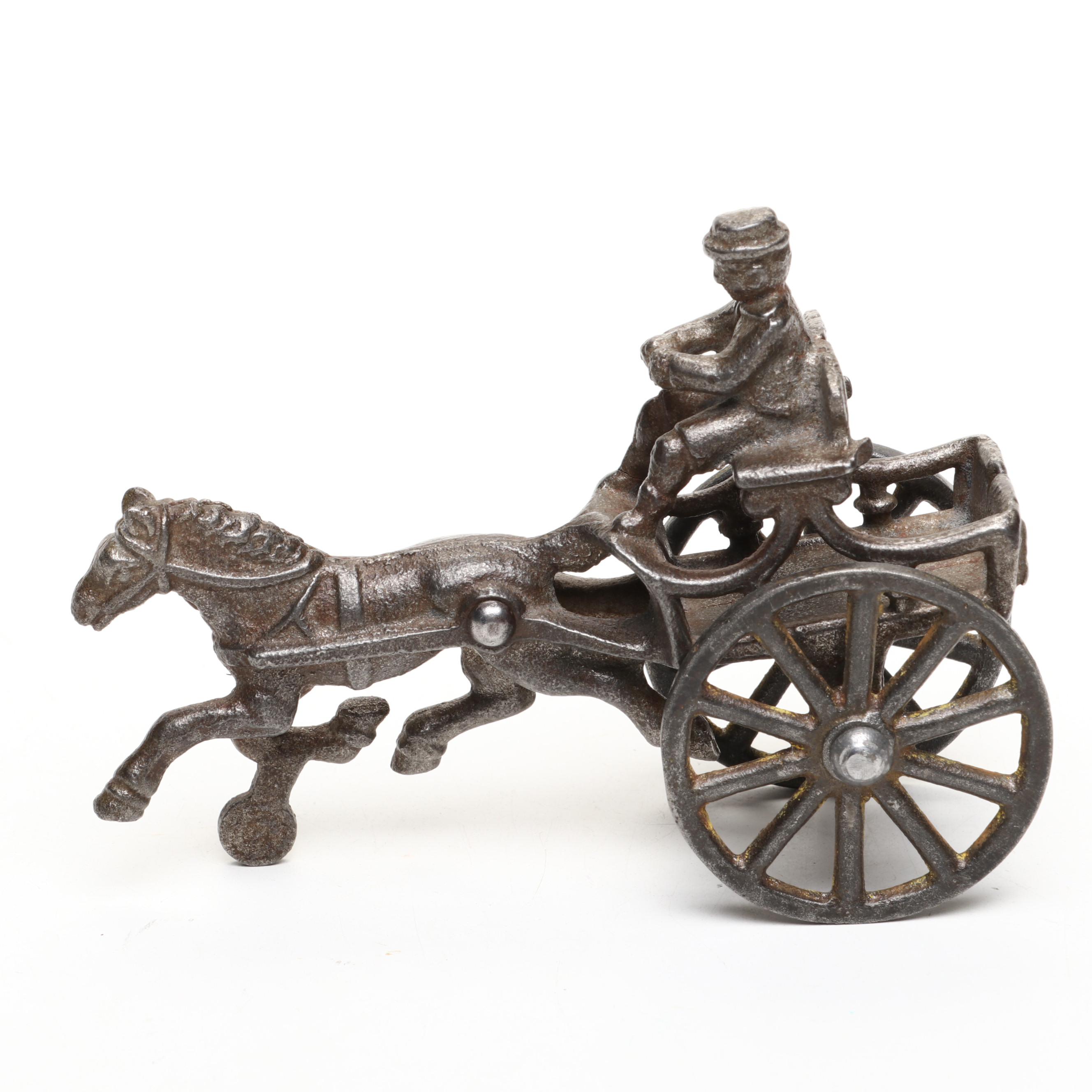 Cast Iron Horse-Drawn Carriage Toy, 20th Century