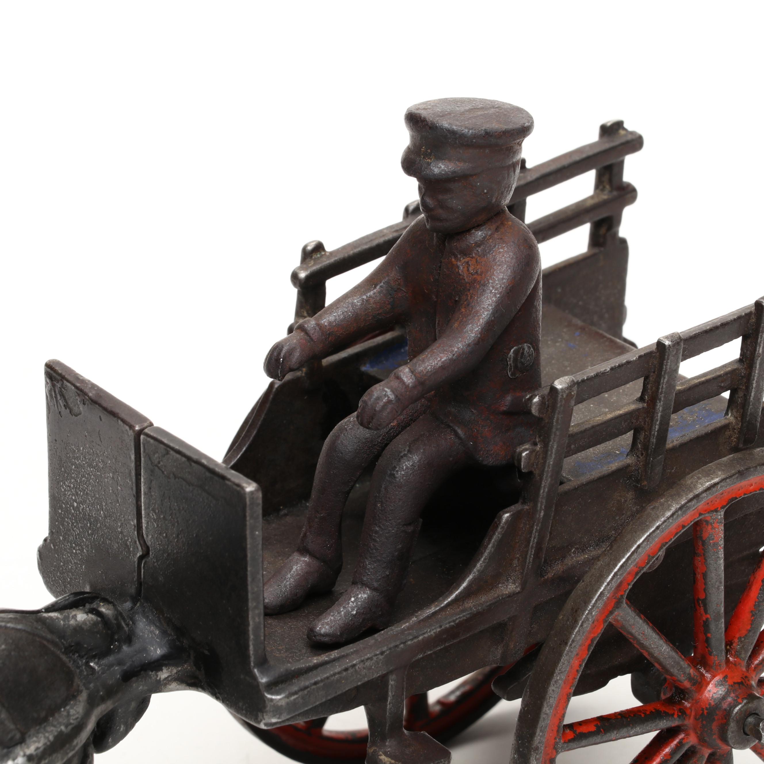 Cast Iron Horse-Drawn Carriage Toy, Early 20th Century