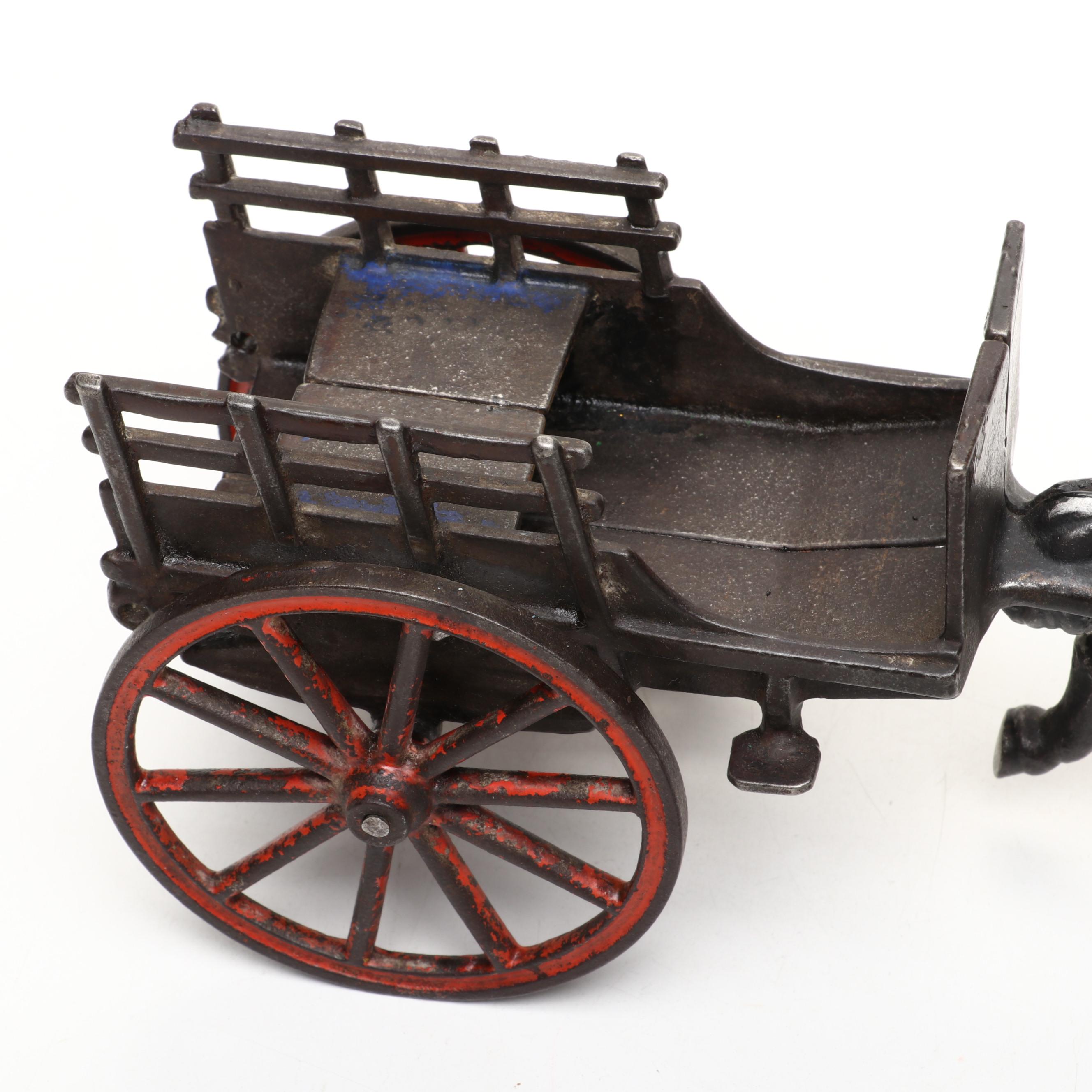 Cast Iron Horse-Drawn Carriage Toy, Early 20th Century
