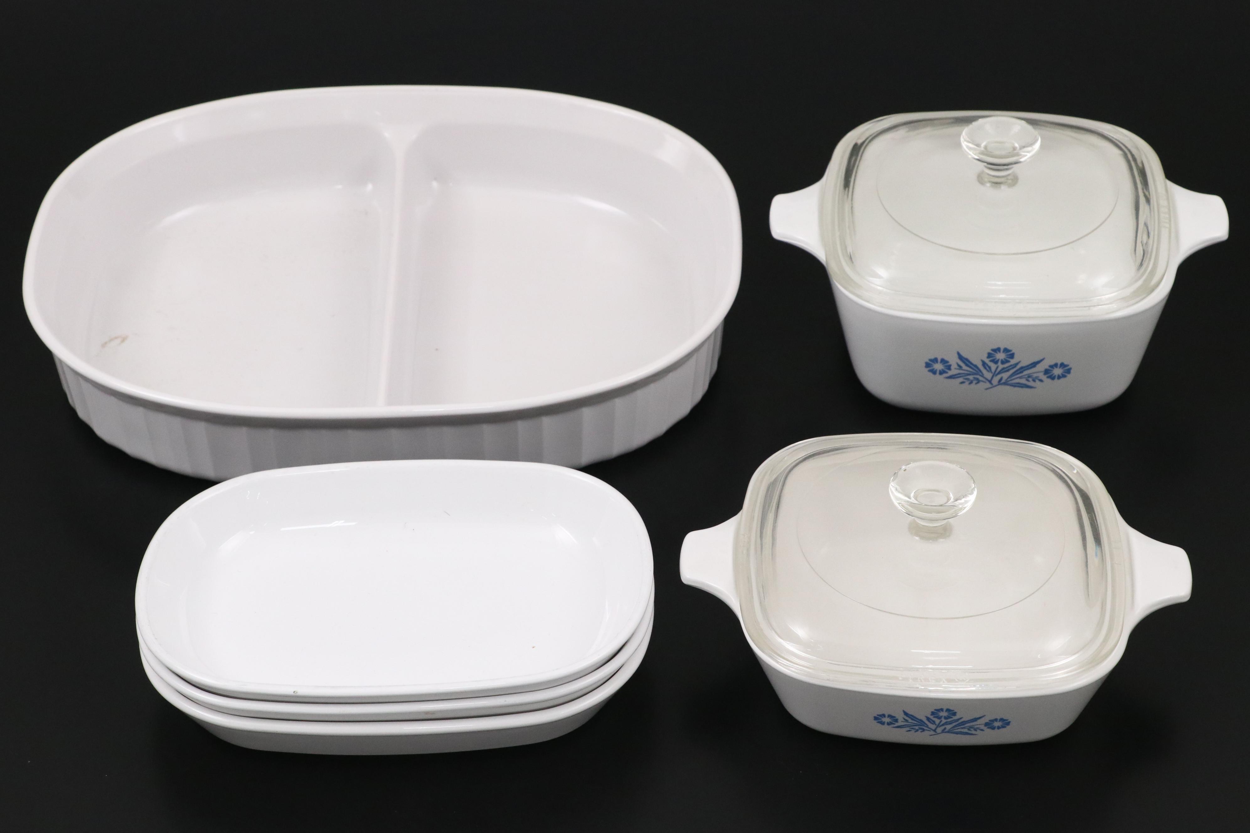 Corning Ware "Cornflower Blue" and "Spice of Life" Bakeware and Canisters