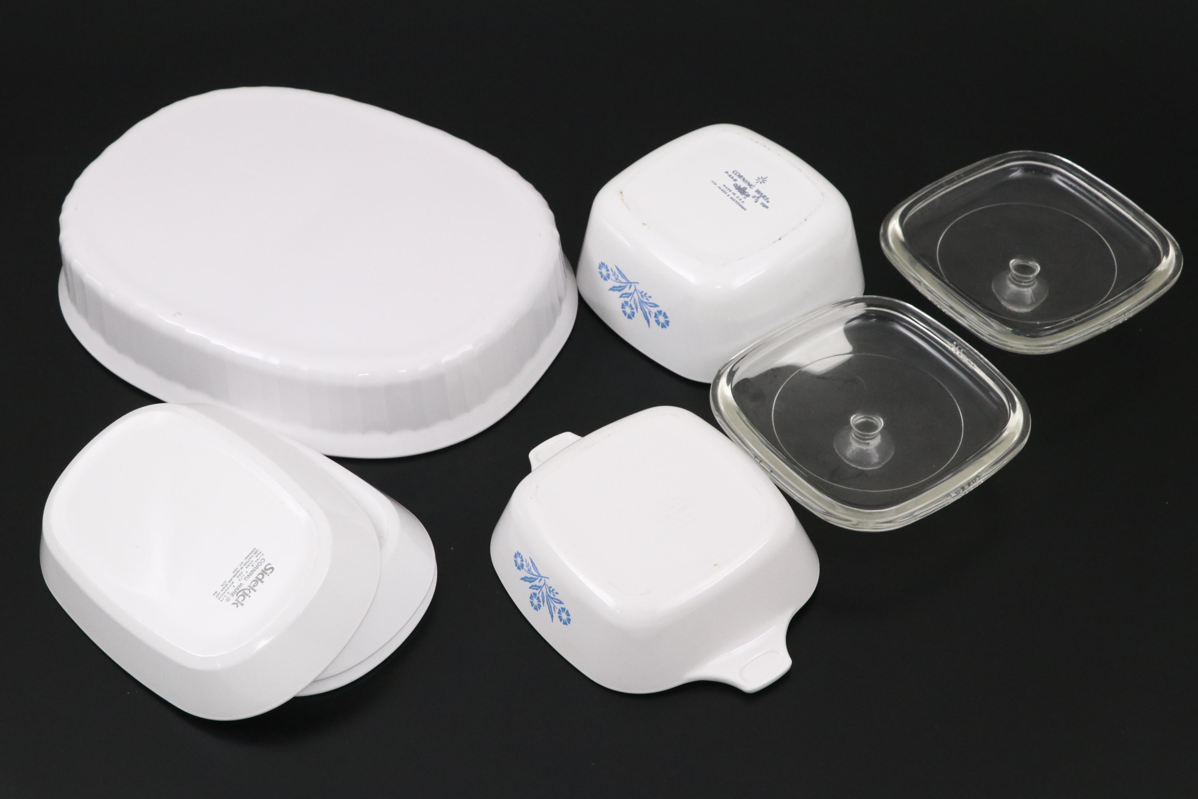 Corning Ware "Cornflower Blue" and "Spice of Life" Bakeware and Canisters