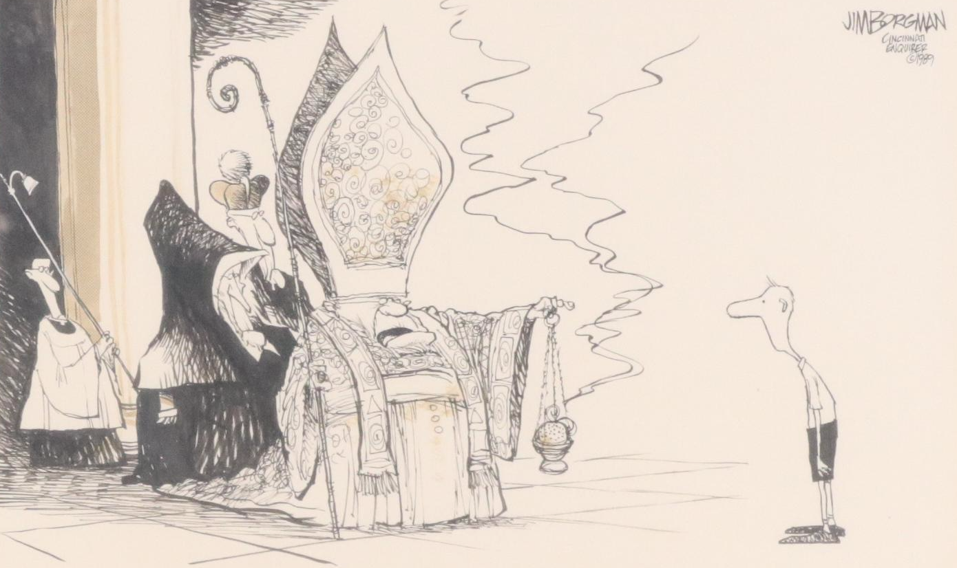 Jim Borgman Ink Cartoon Illustration for the Cincinnati Enquirer, 1989