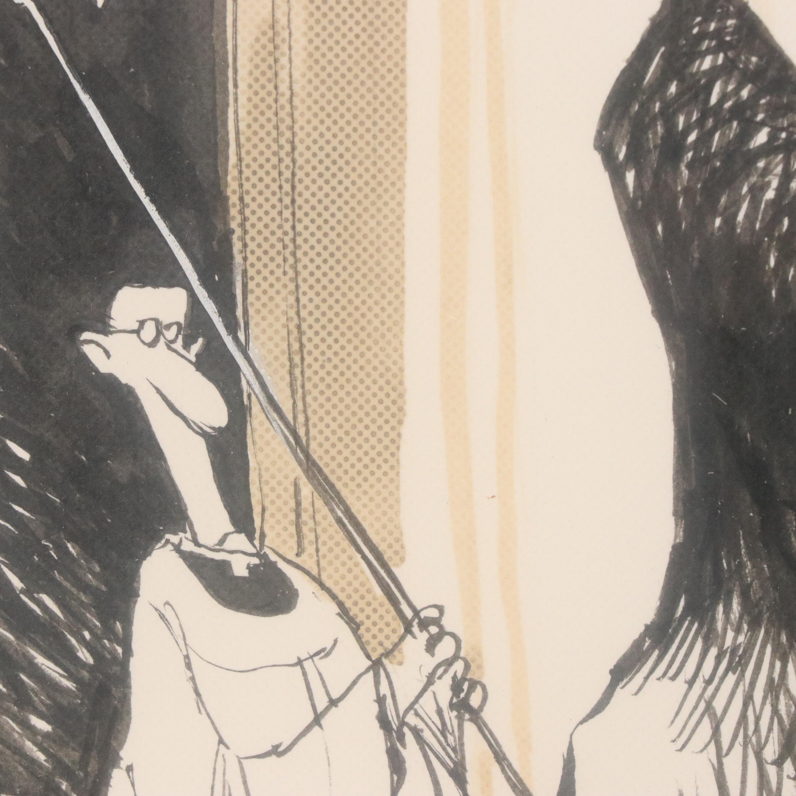 Jim Borgman Ink Cartoon Illustration for the Cincinnati Enquirer, 1989