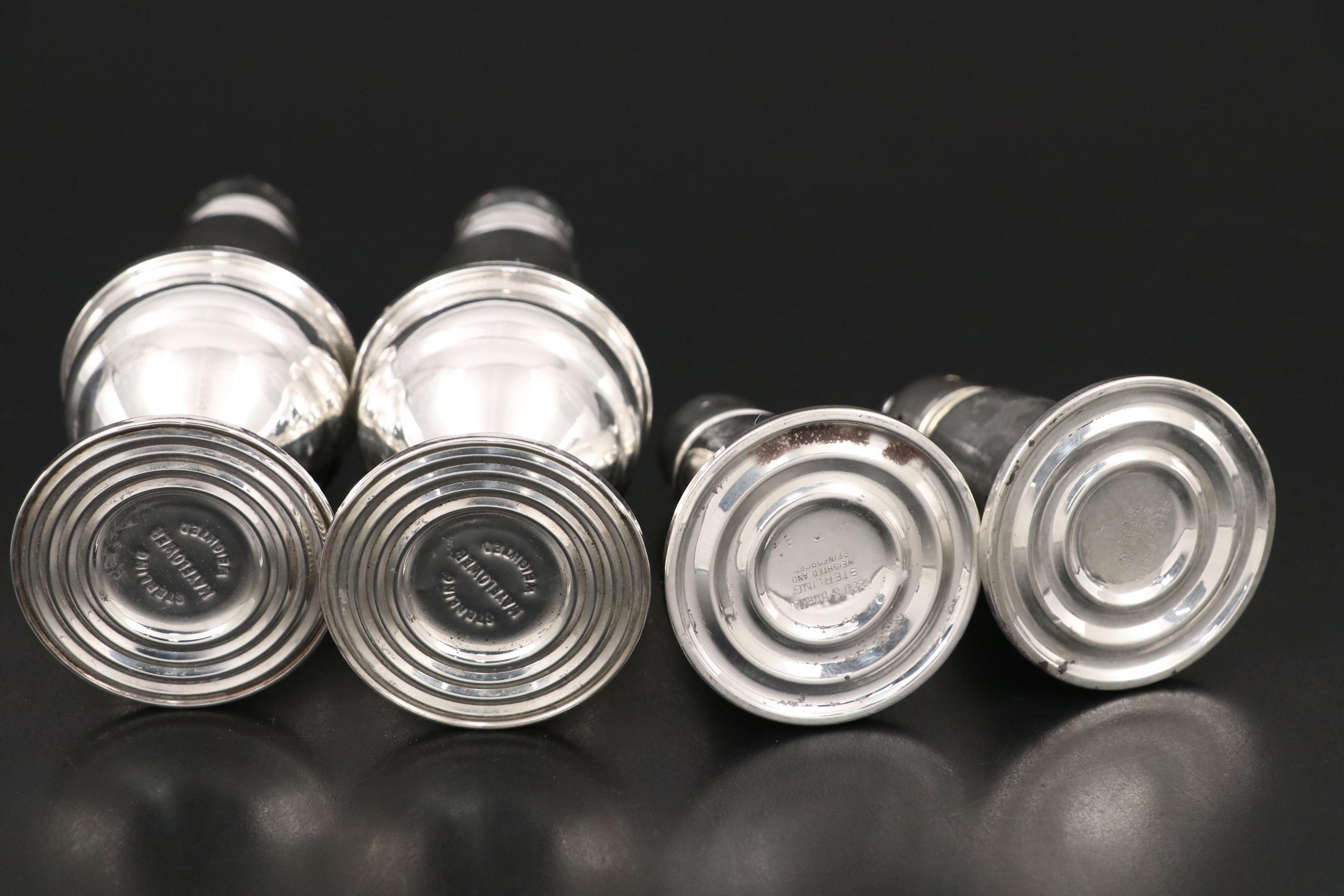 Frank M. Whiting Sterling Silver Creamer and Sugar Bowl with Other Tableware