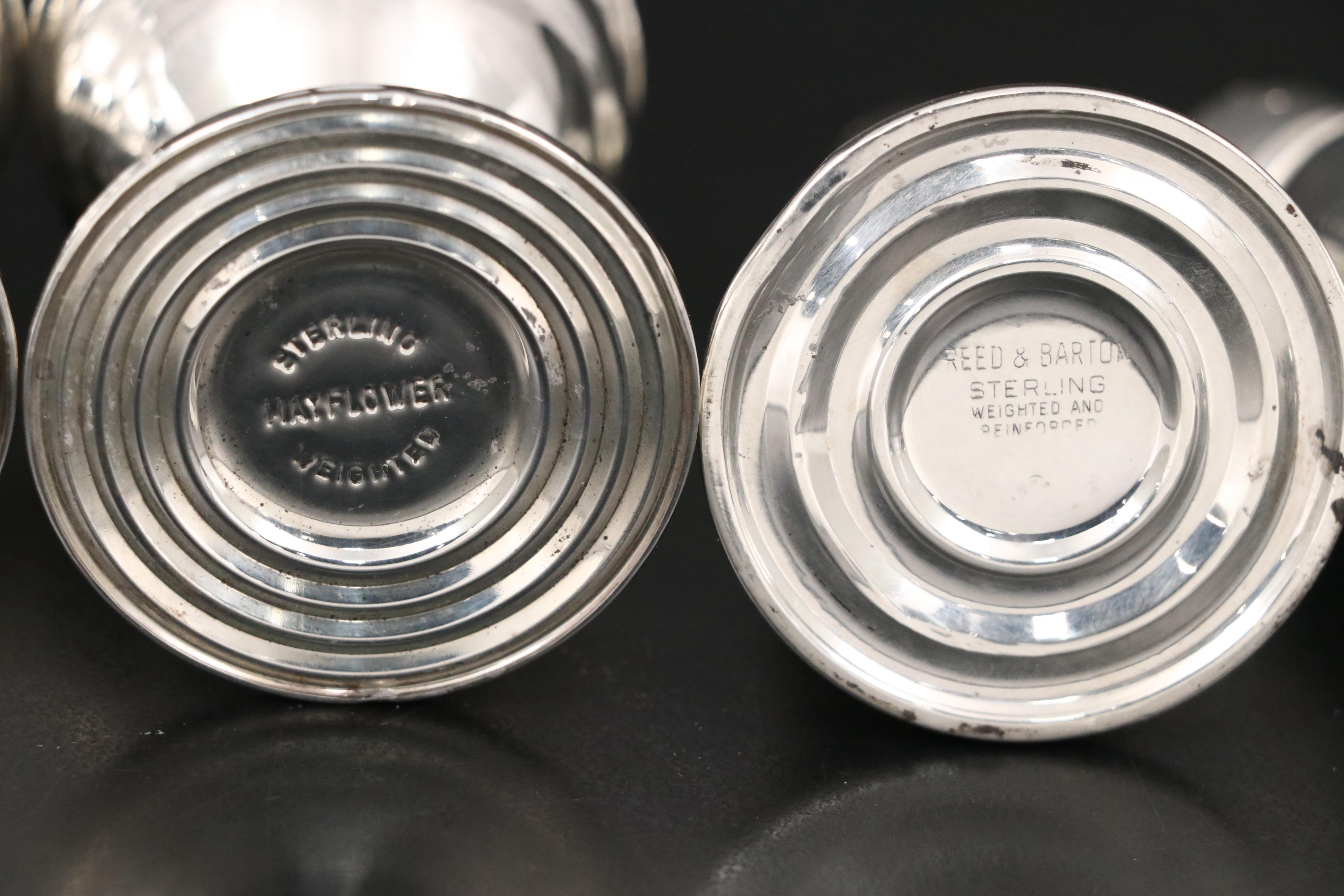 Frank M. Whiting Sterling Silver Creamer and Sugar Bowl with Other Tableware