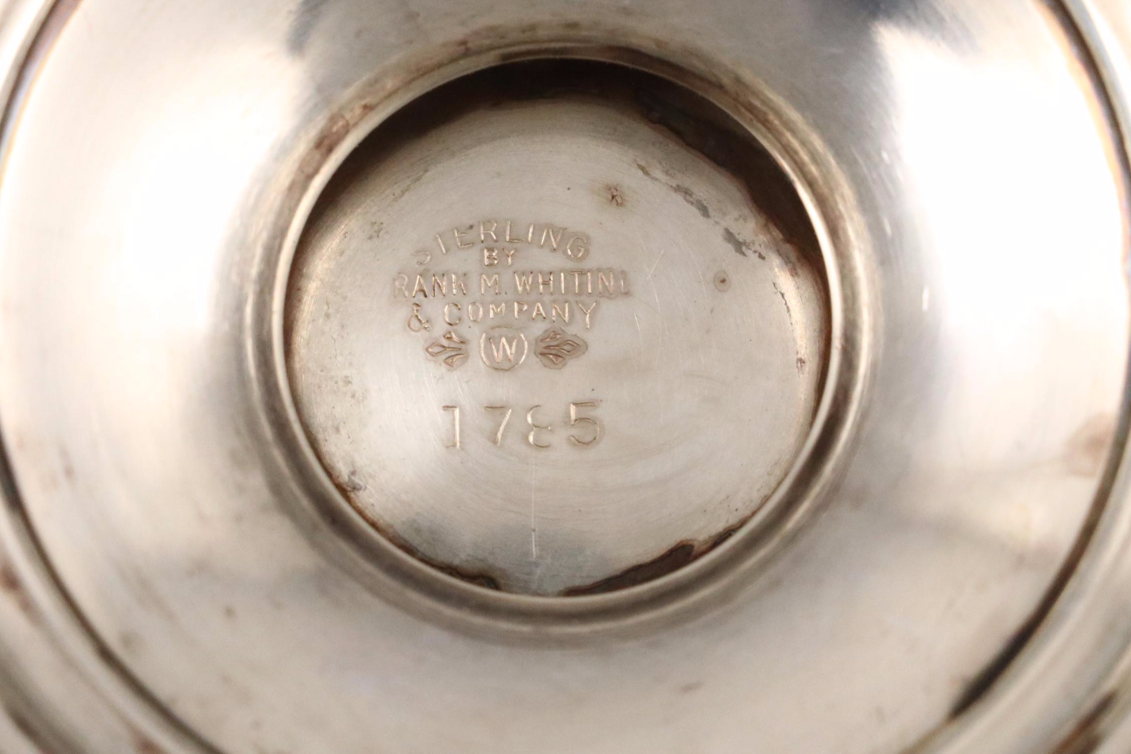 Frank M. Whiting Sterling Silver Creamer and Sugar Bowl with Other Tableware