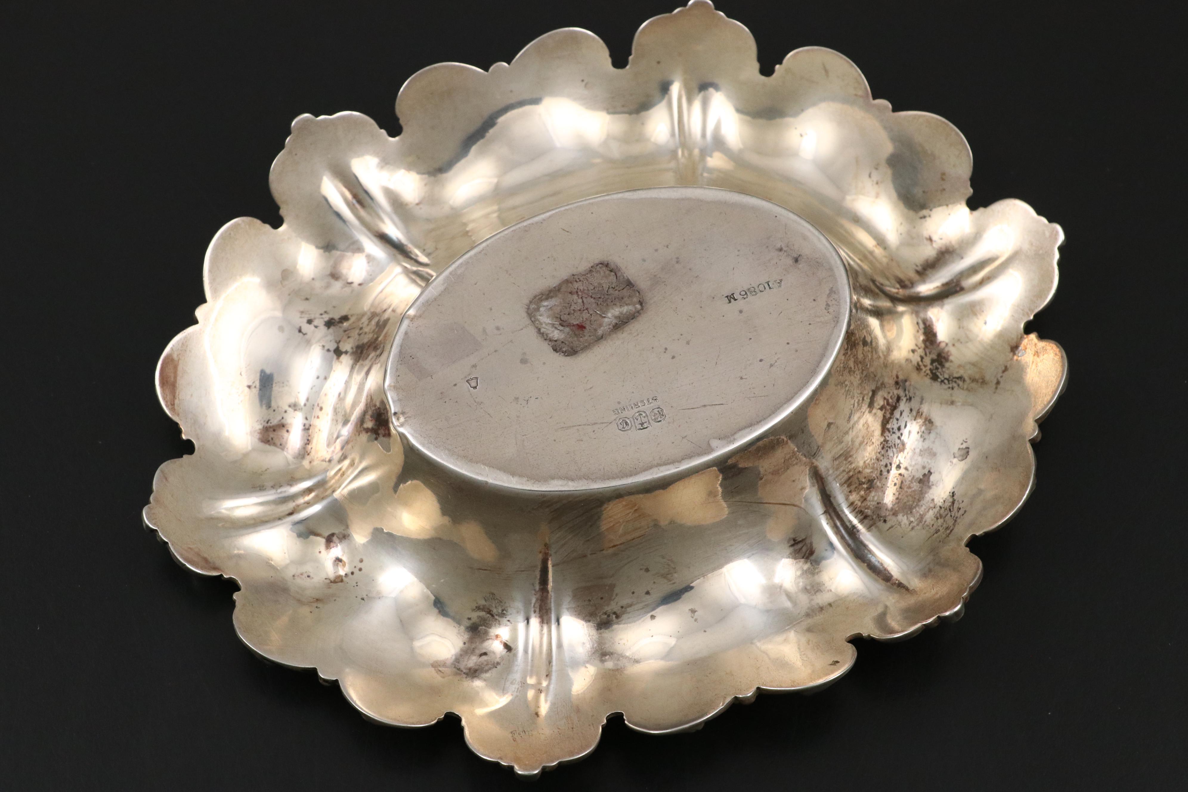 Frank M. Whiting Sterling Silver Creamer and Sugar Bowl with Other Tableware