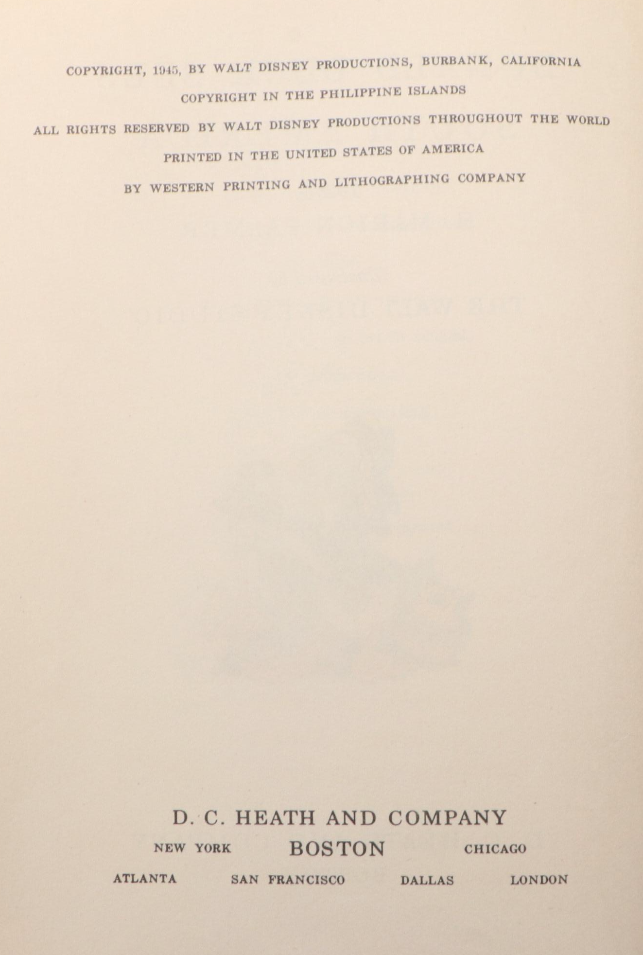 First Edition "Donald Duck Sees South America" by H. Marion Palmer, 1945