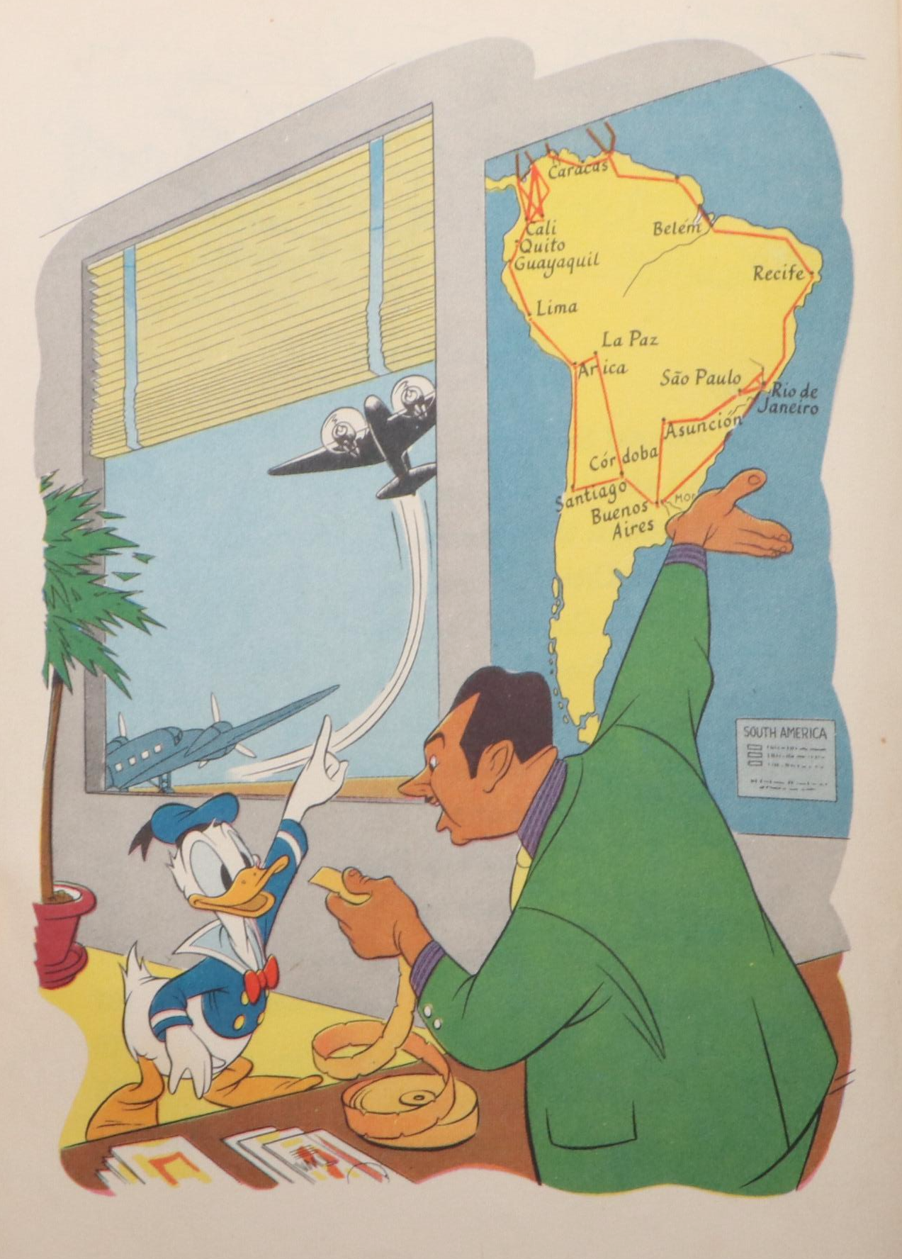First Edition "Donald Duck Sees South America" by H. Marion Palmer, 1945