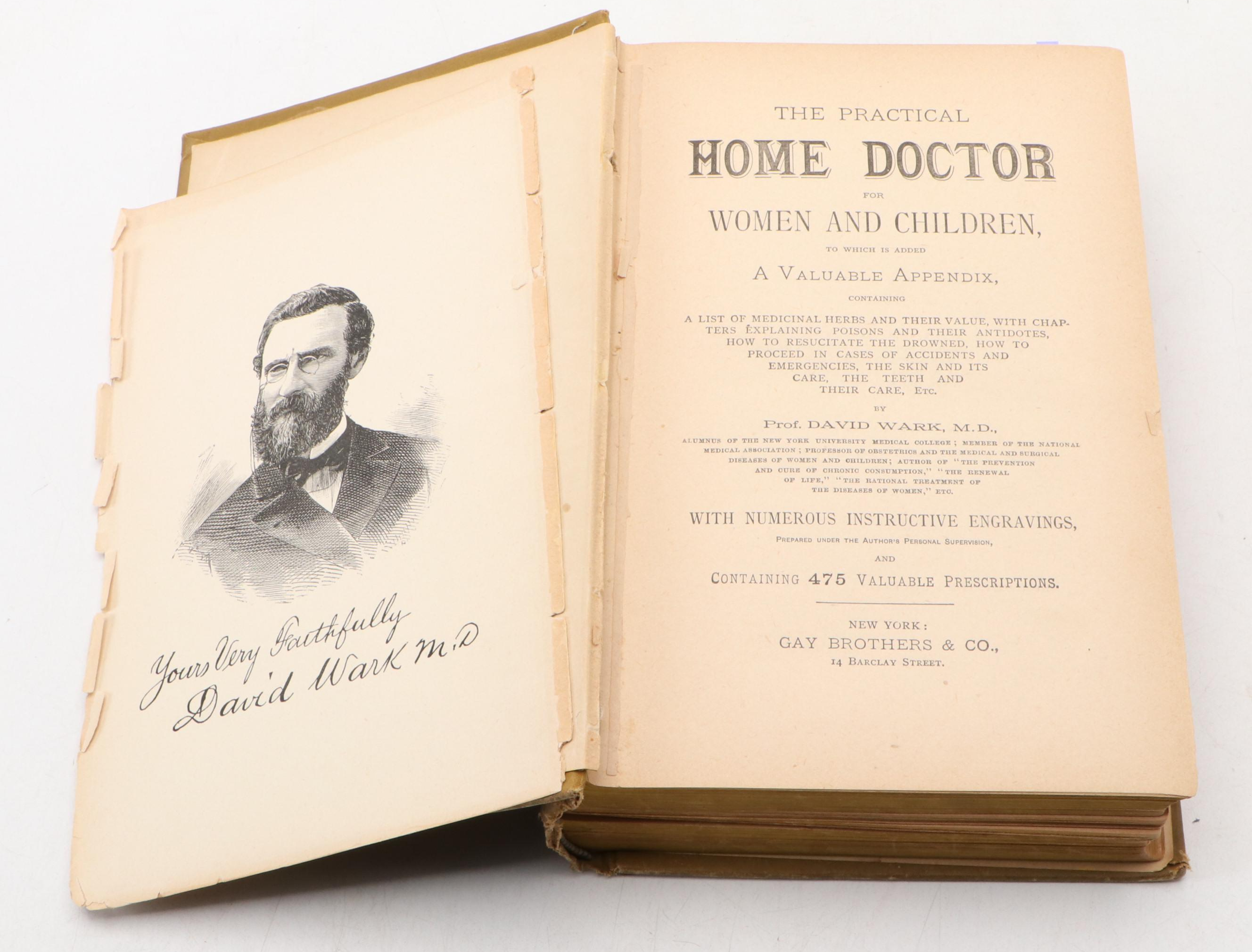 Illustrated "Practical Home Doctor for Women and Children" by David Wark, 1882