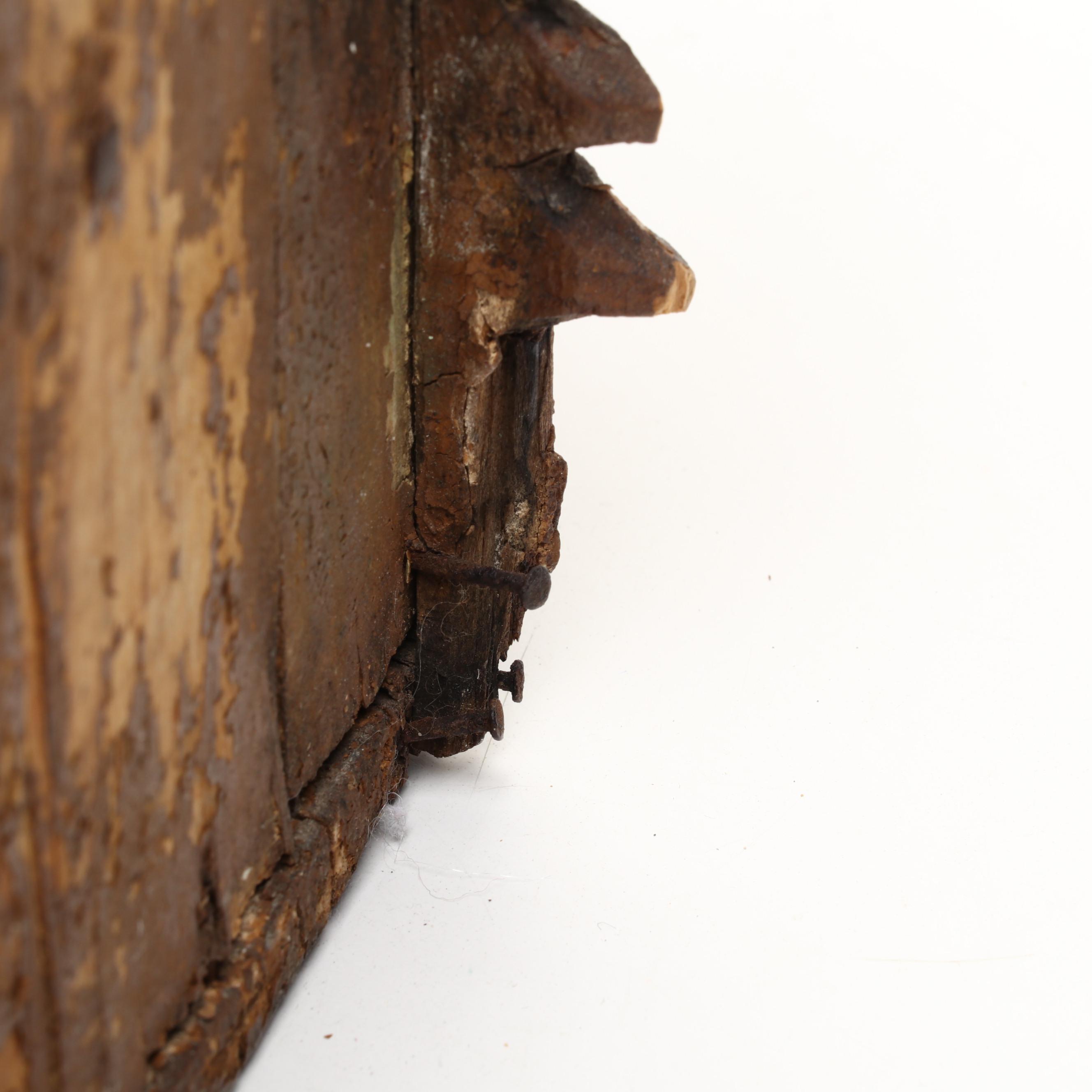 Mexican Folk Art Carved Wood Eight Drawer Spice Cabinet, 19th Century