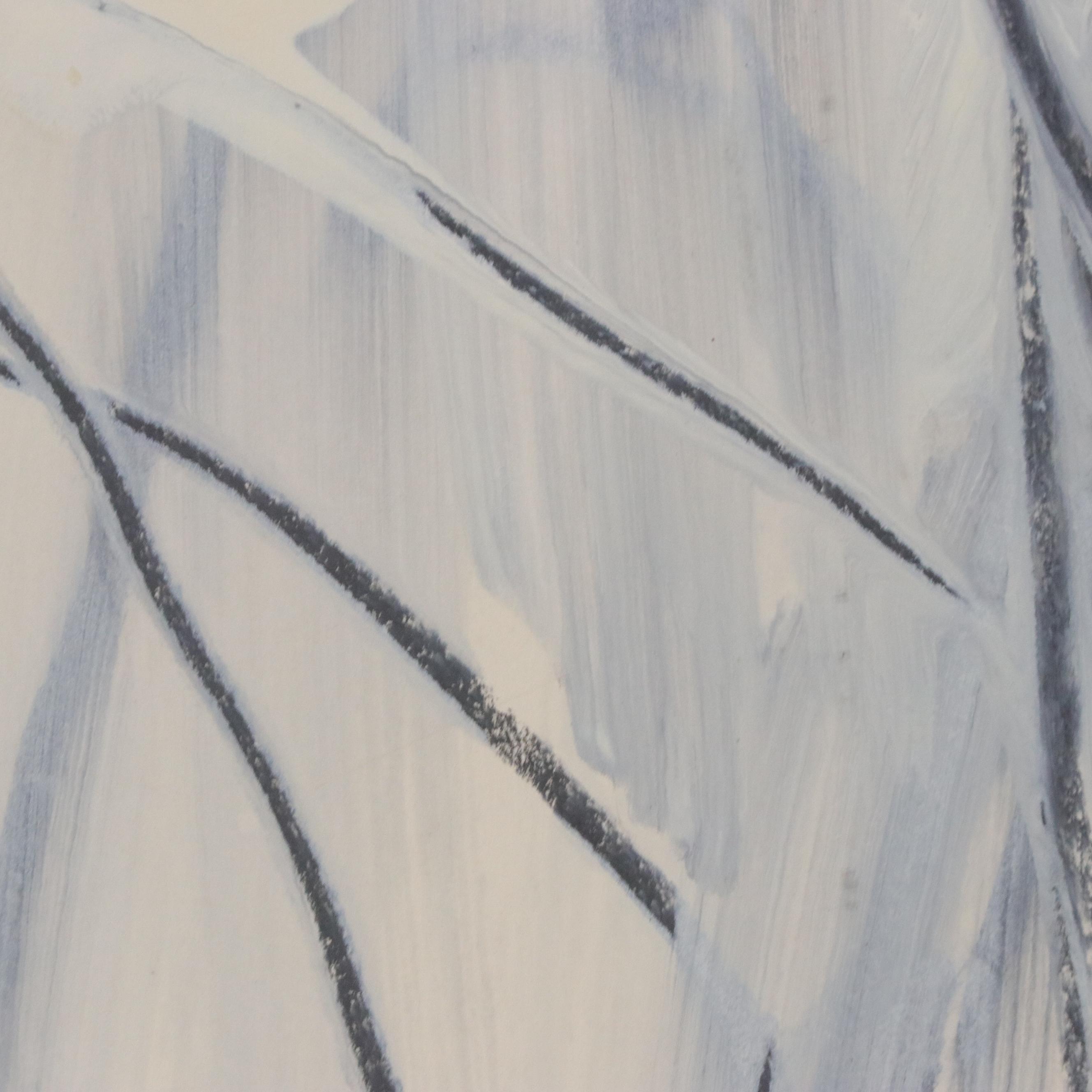 Jack Meanwell Abstract Oil Pastel Drawing, Late 20th Century