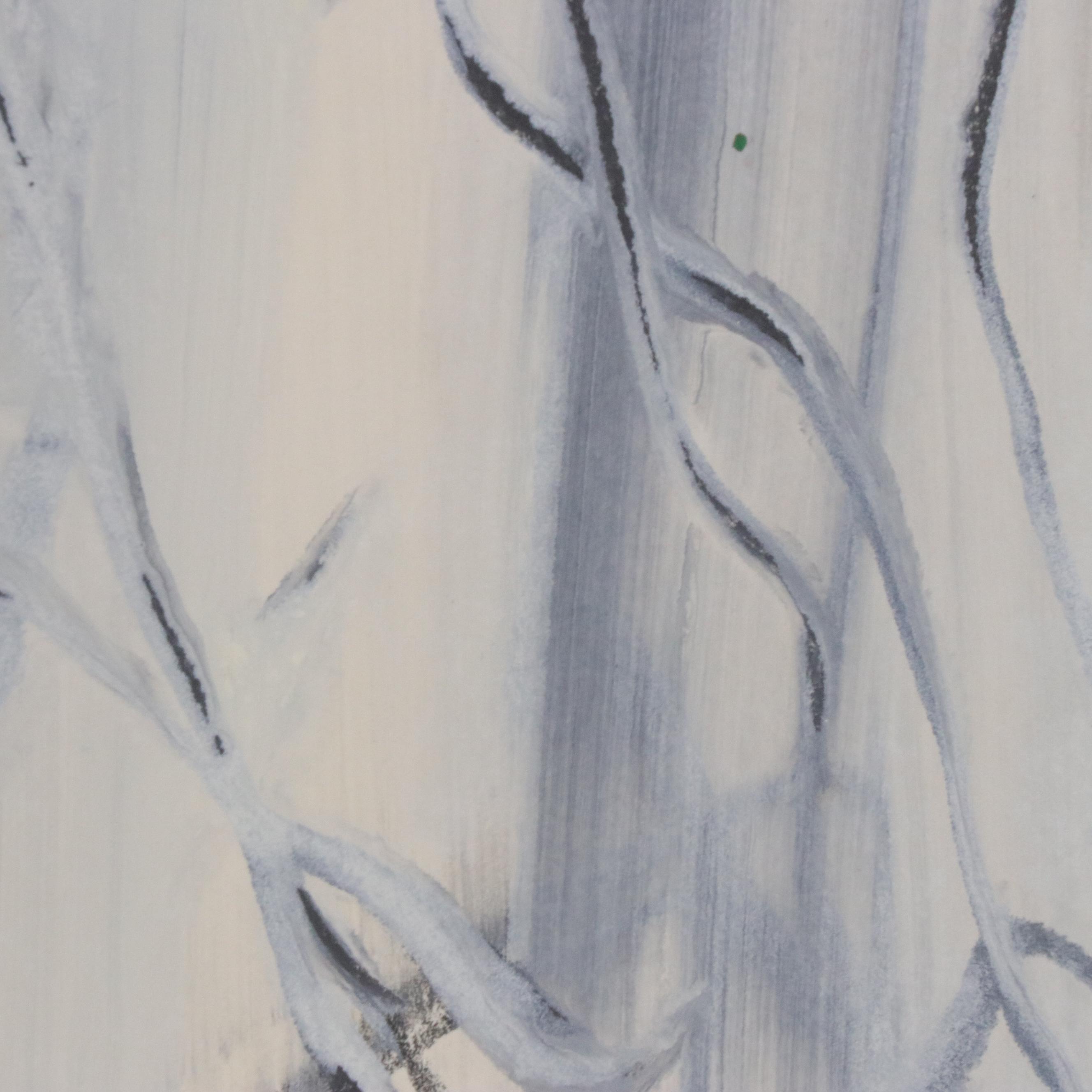 Jack Meanwell Abstract Oil Pastel Drawing, Late 20th Century