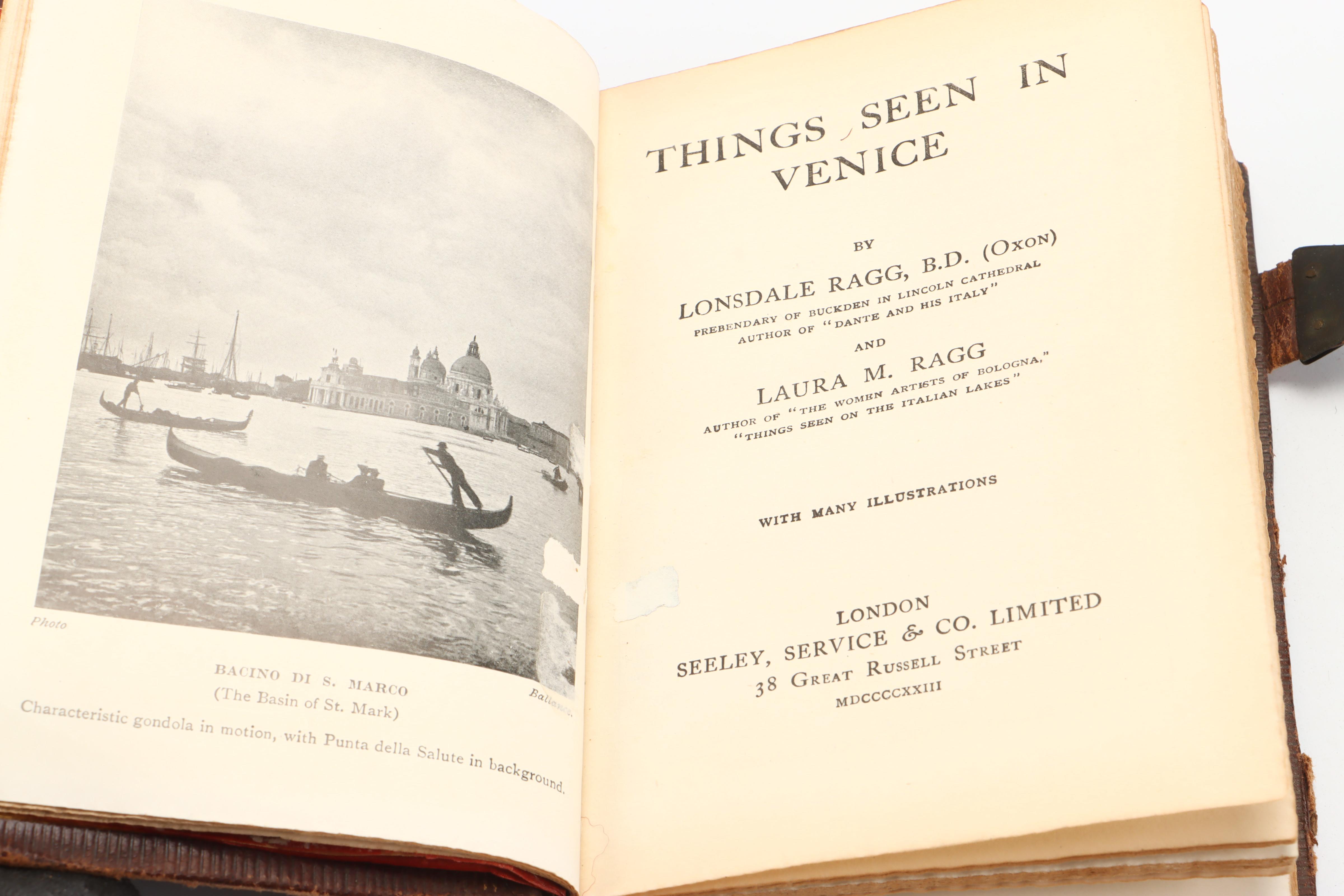 "Things Seen in Venice" by Lonsdale and Laura M. Ragg and More Books