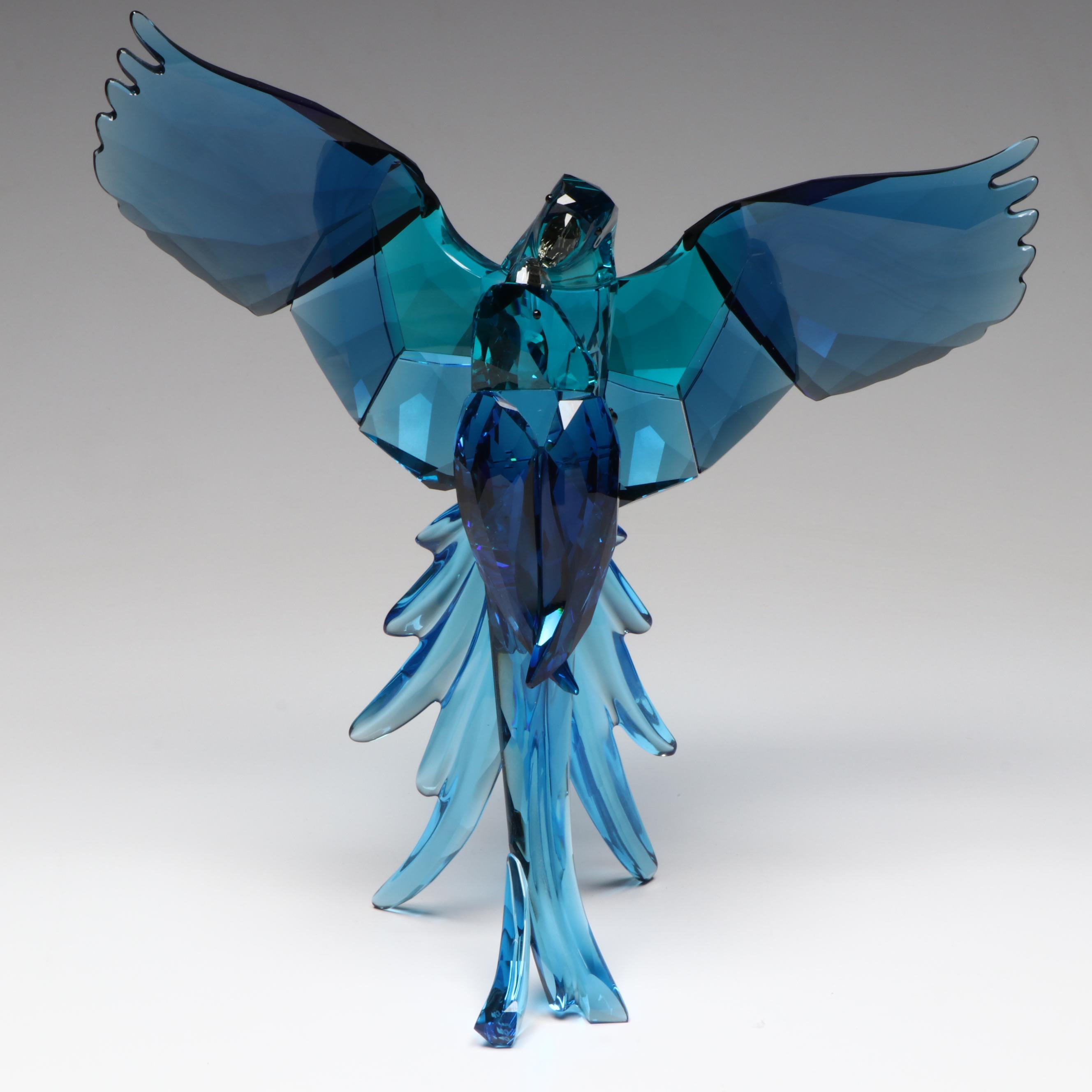 Swarovski Crystal "Blue Parrots" Figurine