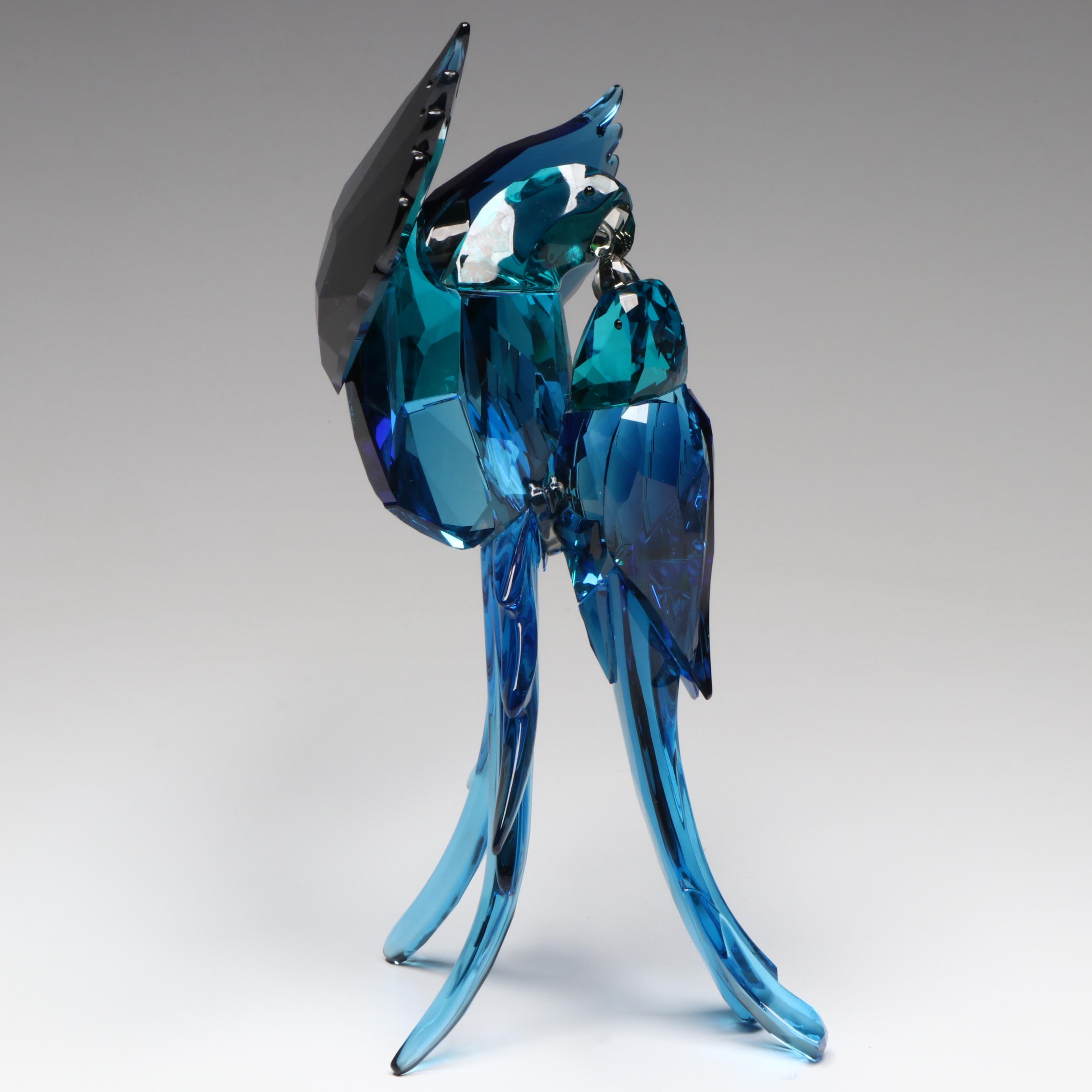 Swarovski Crystal "Blue Parrots" Figurine