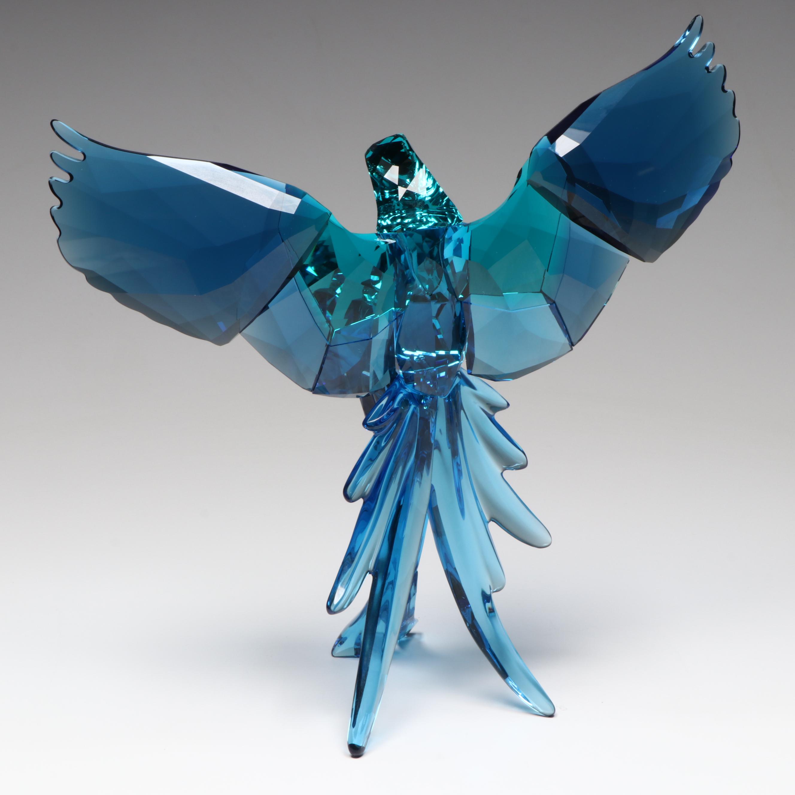 Swarovski Crystal "Blue Parrots" Figurine