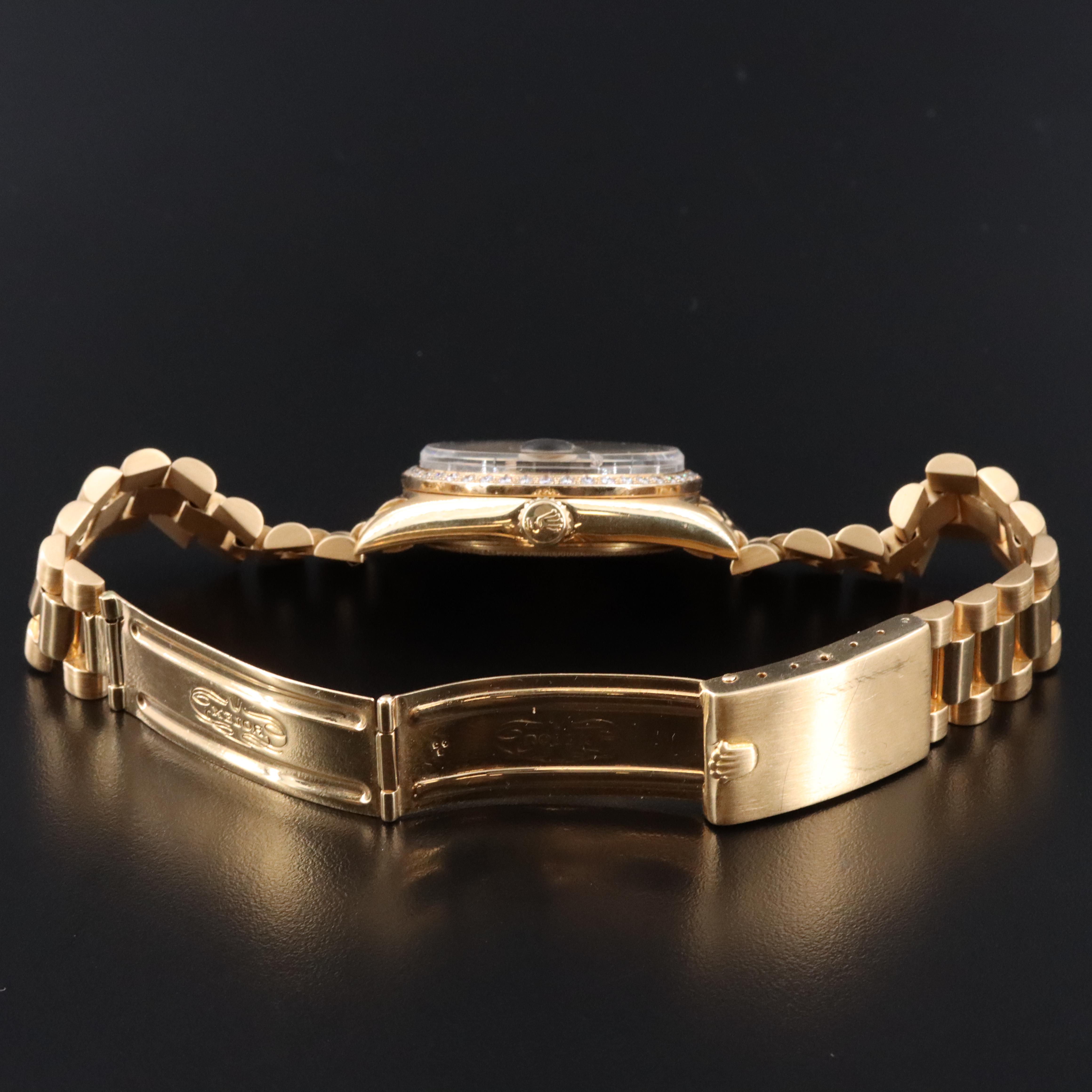 1967 Rolex Day-Date Custom 1.00 CTW Diamond Case Watch