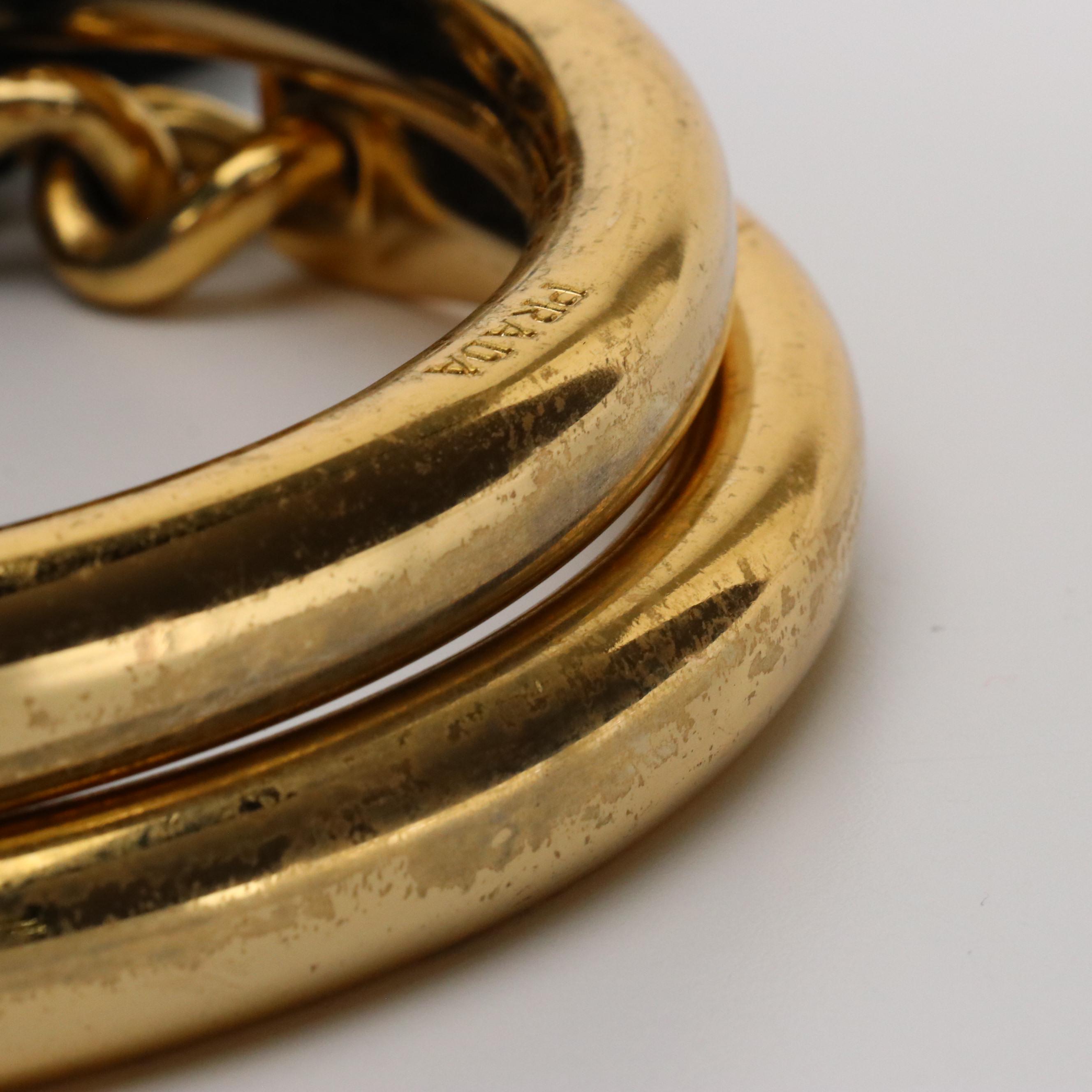 Prada Metal Handle Mini Tote in Black Tessuto Nylon