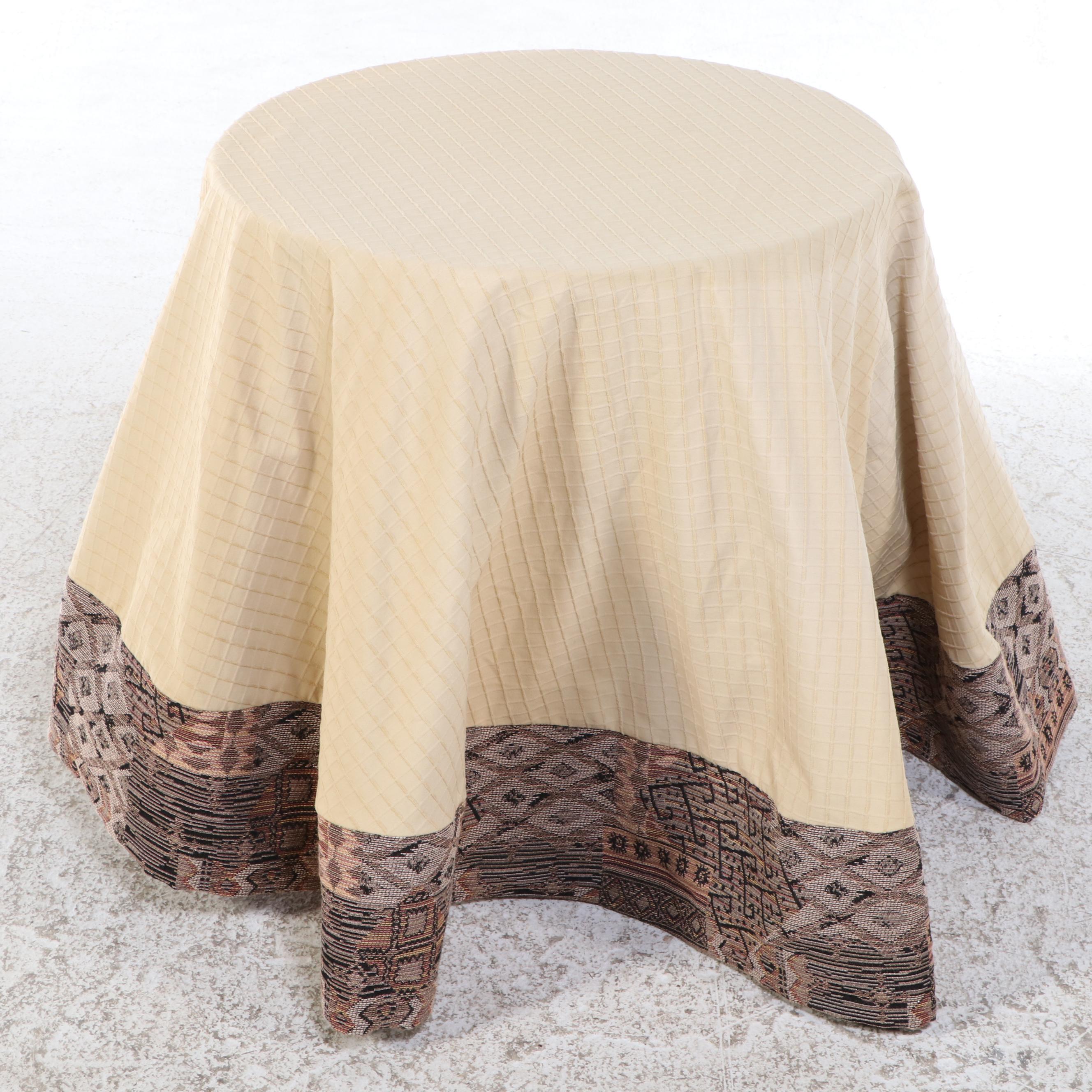 Resin Wicker Patio Sofa, Armchair, and Ottoman with Wooden Accent Table