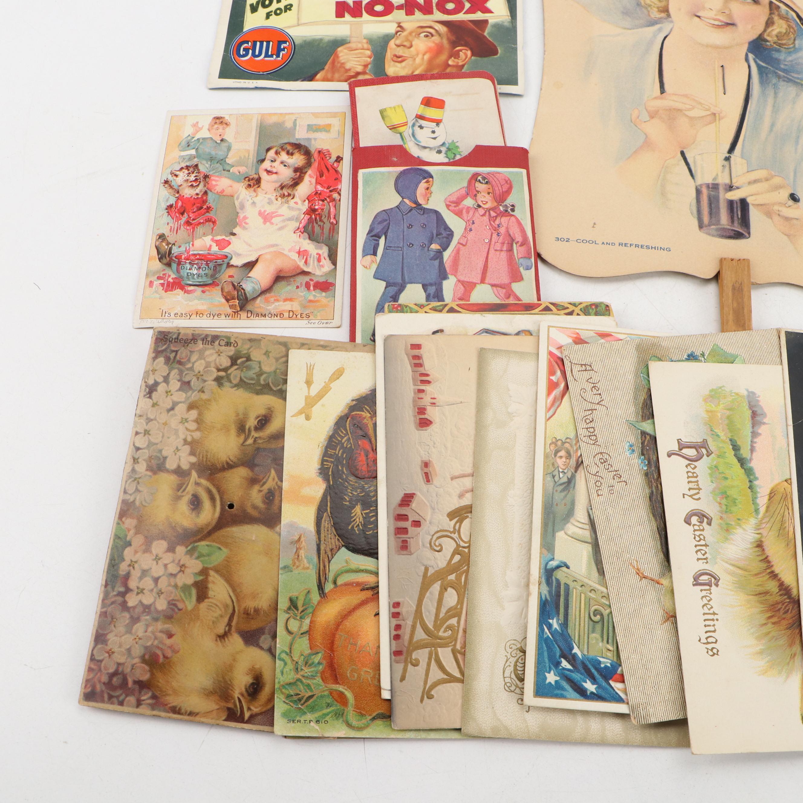 Halloween, Easter and Other Postcards, Advertisements and More, Early 20th C.