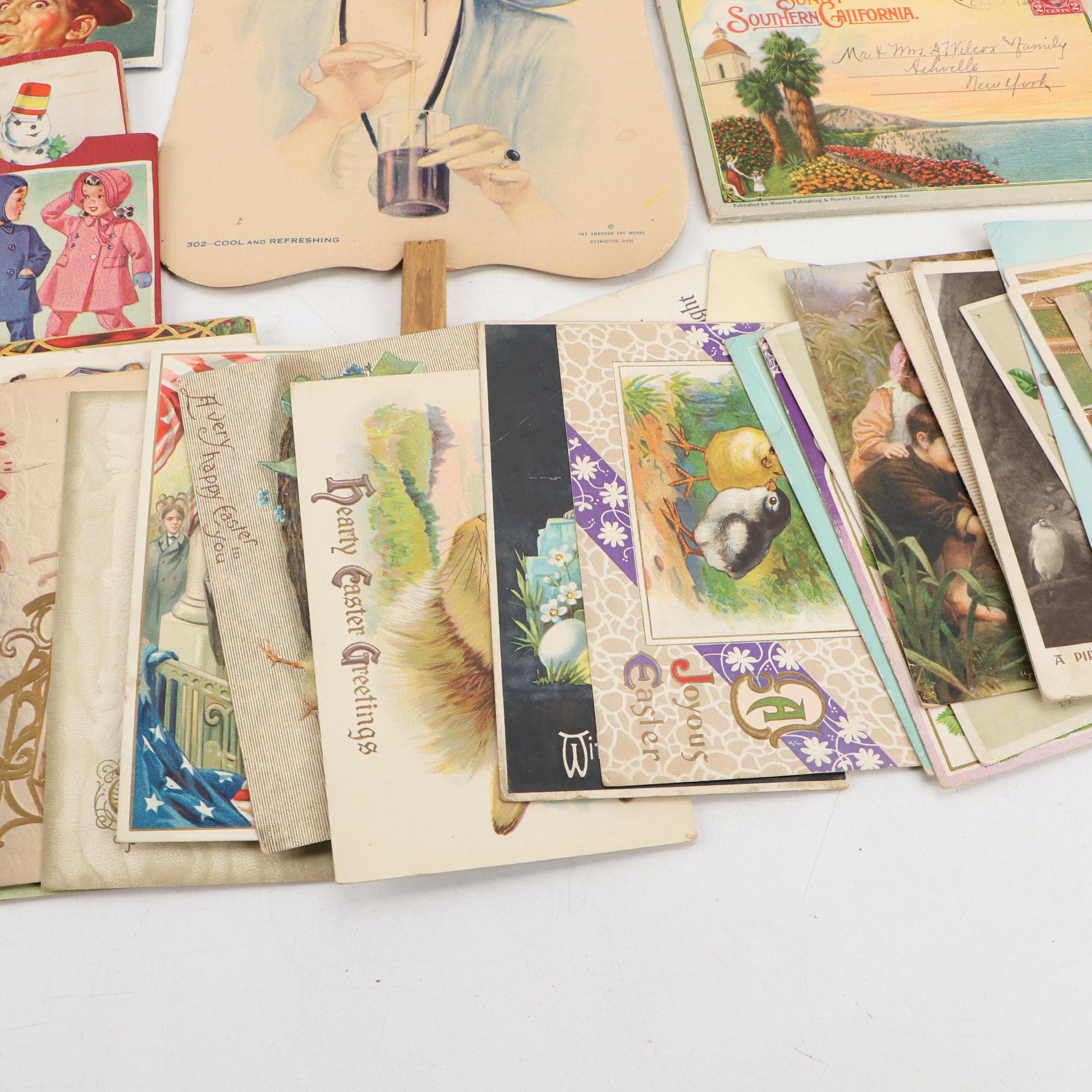 Halloween, Easter and Other Postcards, Advertisements and More, Early 20th C.