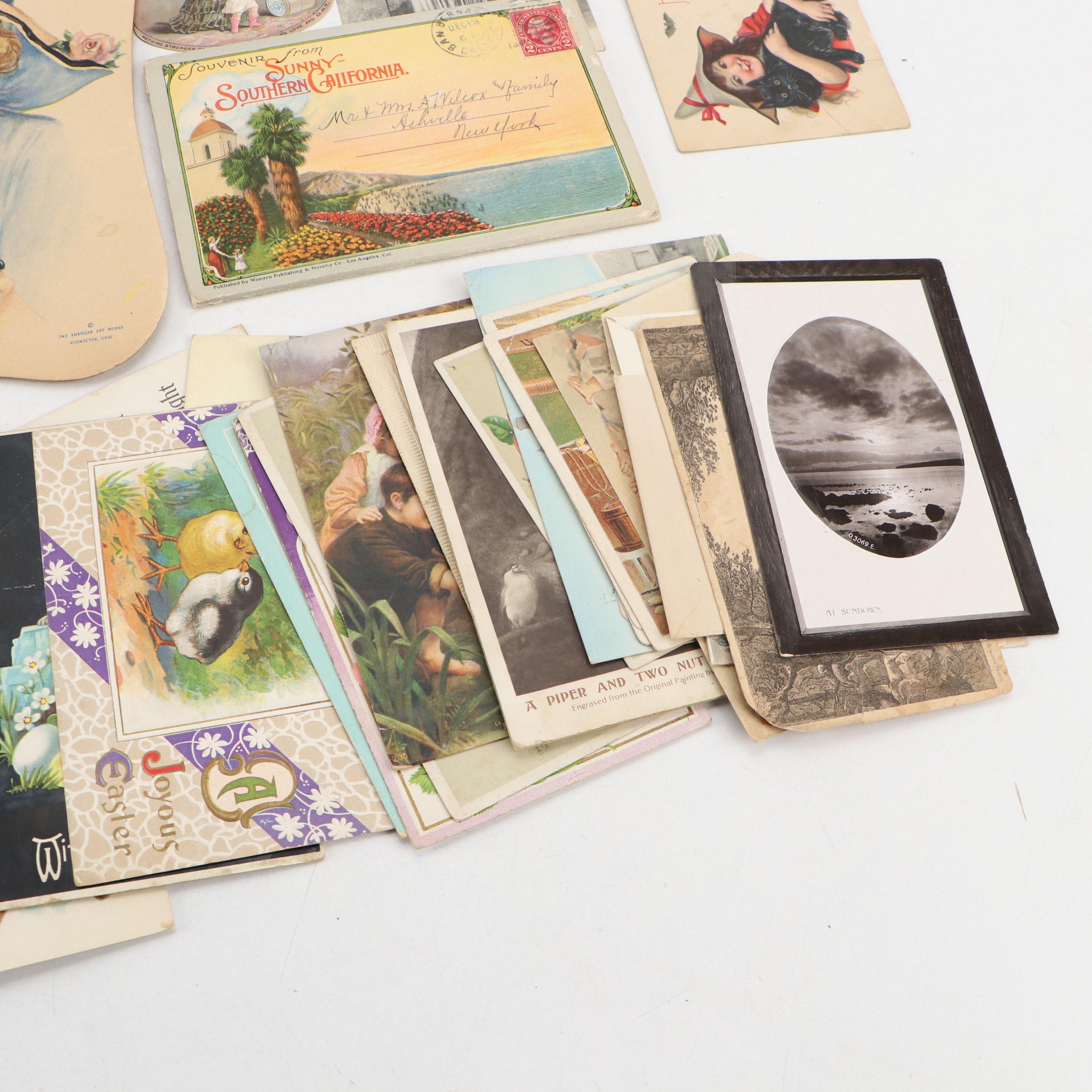 Halloween, Easter and Other Postcards, Advertisements and More, Early 20th C.
