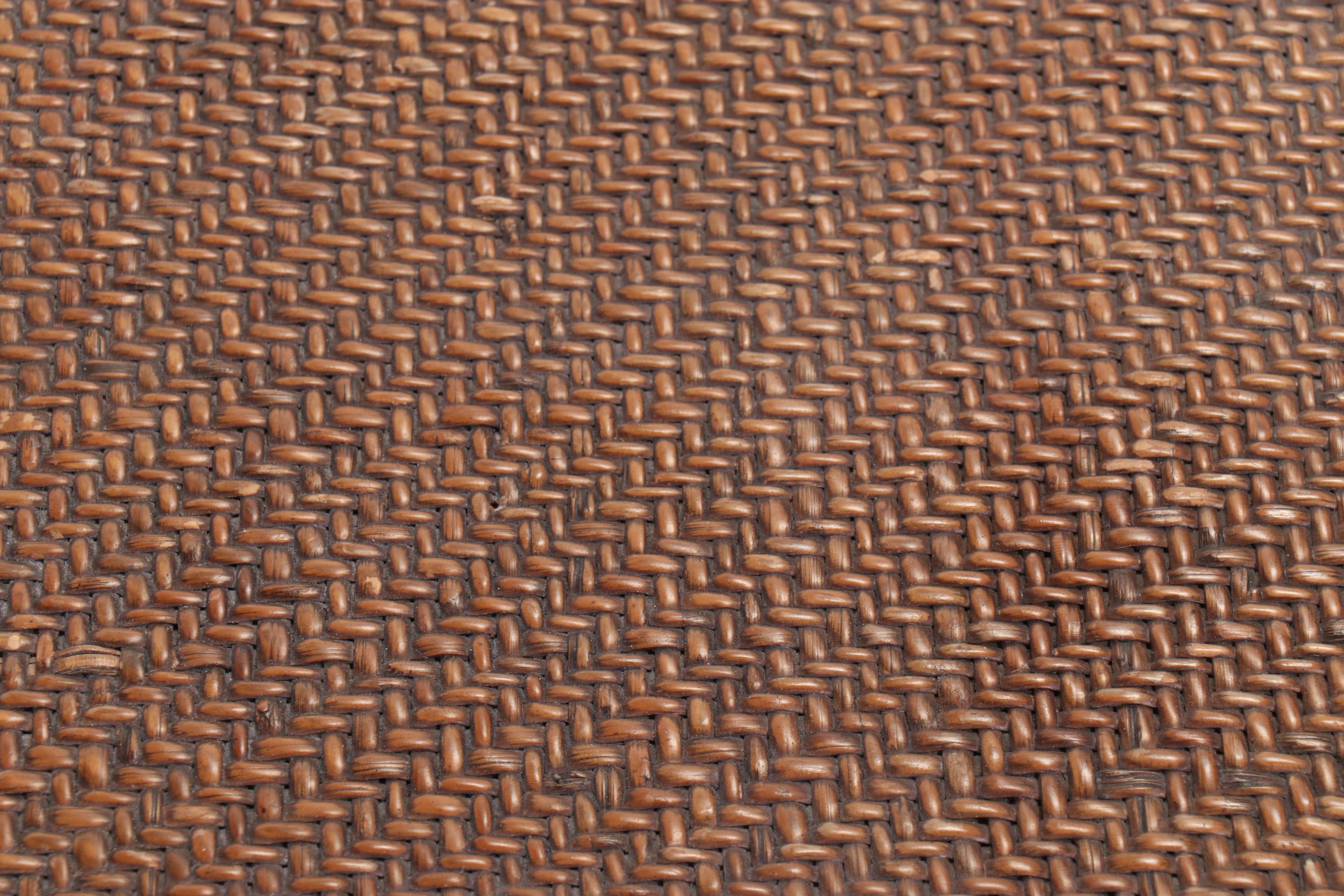 Chinese Elm and Caned Side Table