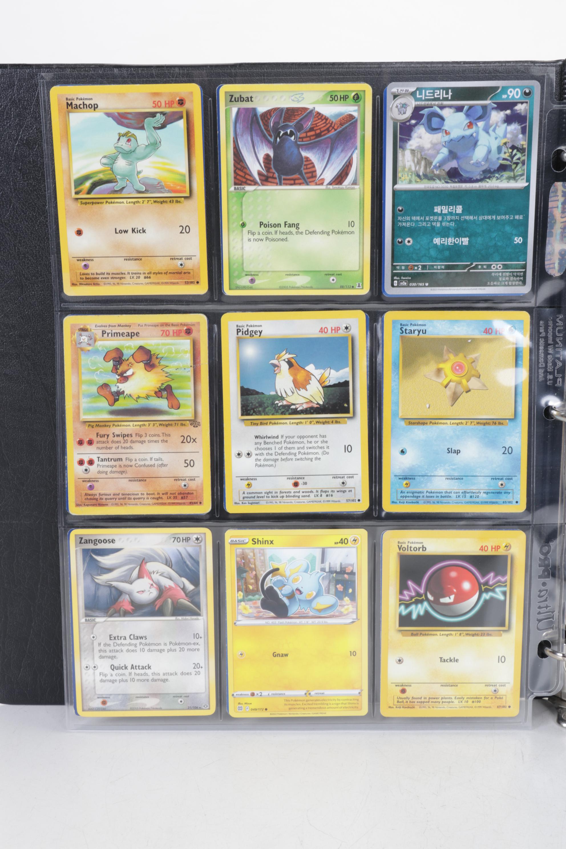 English & Korean Pokémon Card Collection Featuring Base & Fossil Sets