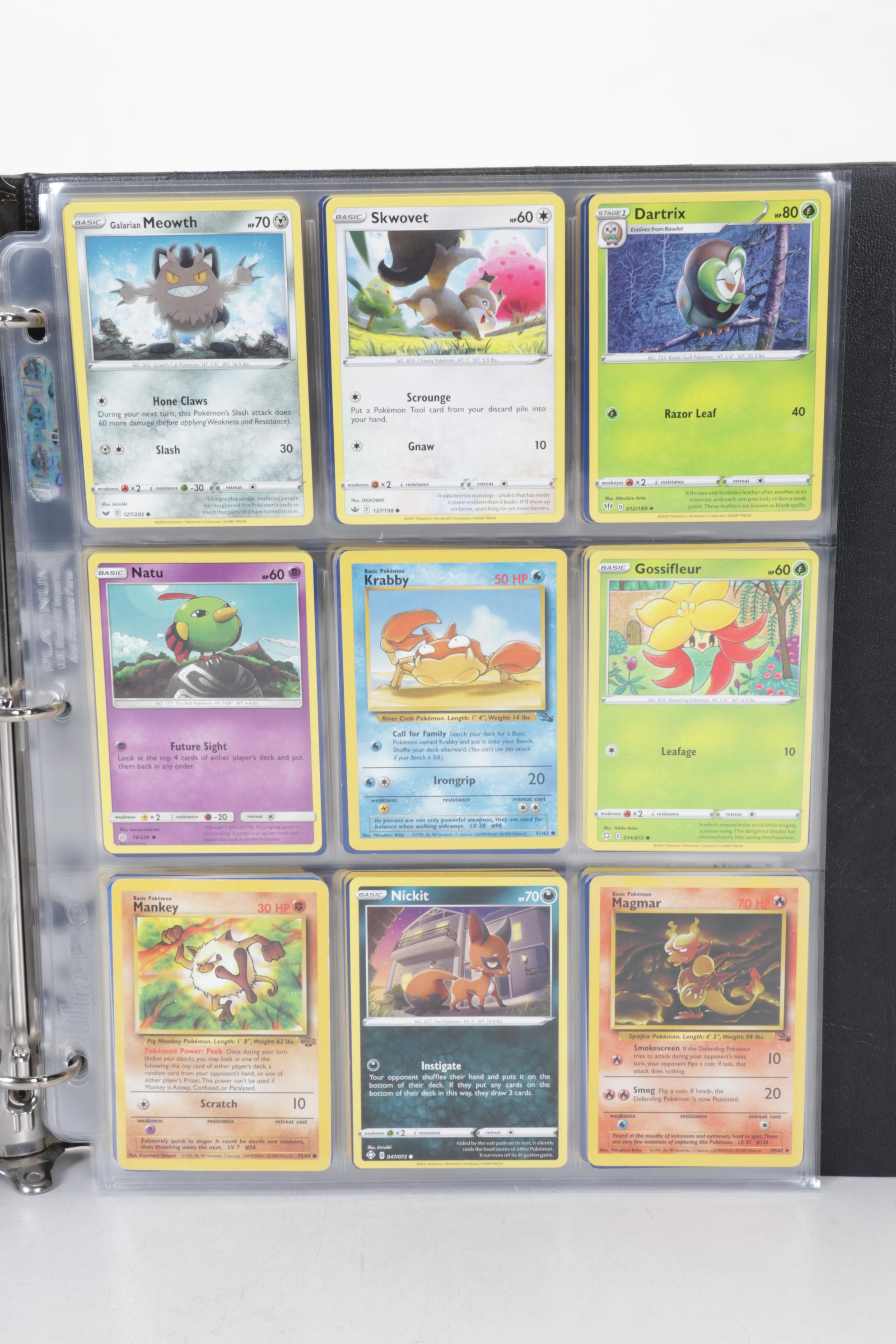 English & Korean Pokémon Card Collection Featuring Base & Fossil Sets