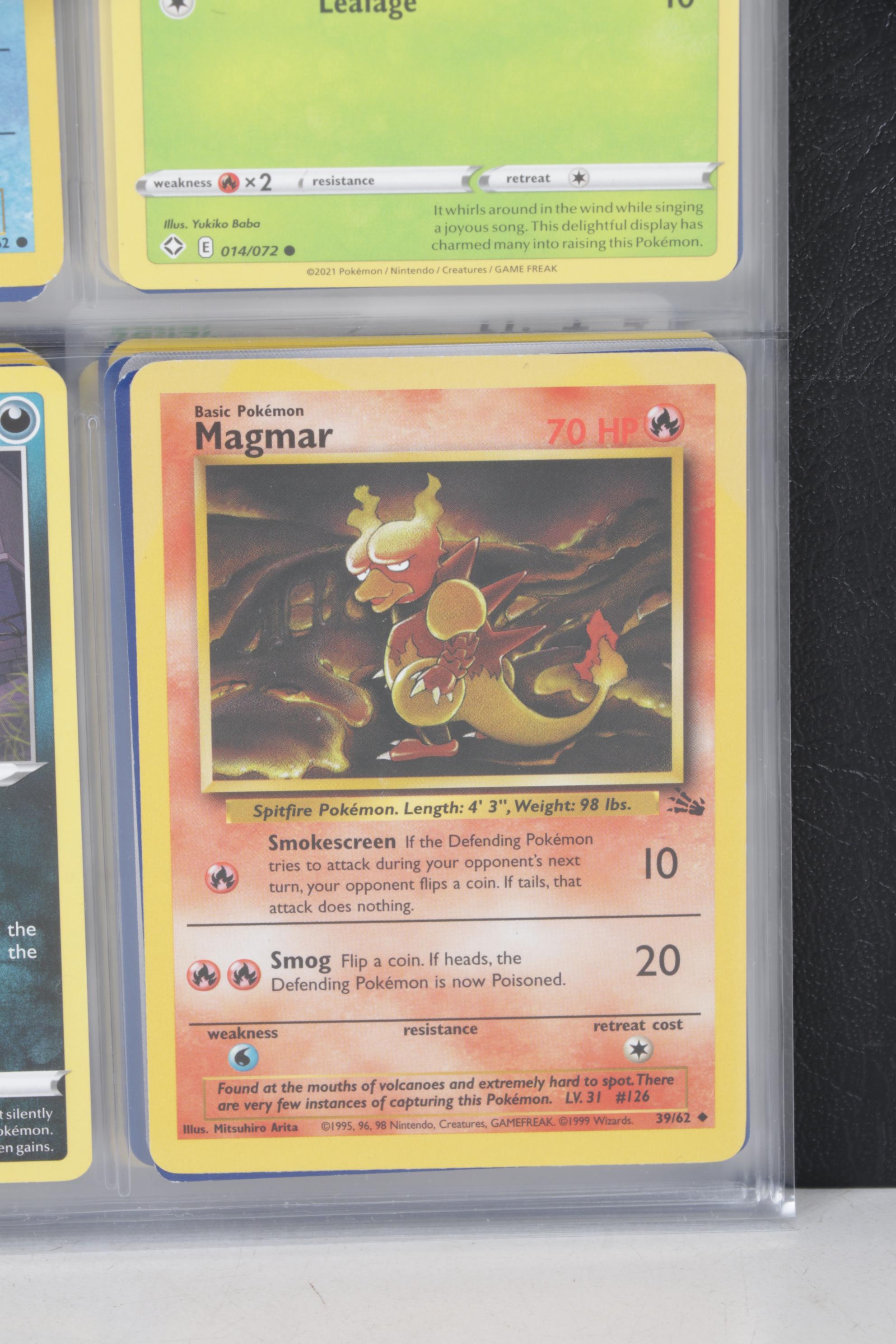 English & Korean Pokémon Card Collection Featuring Base & Fossil Sets