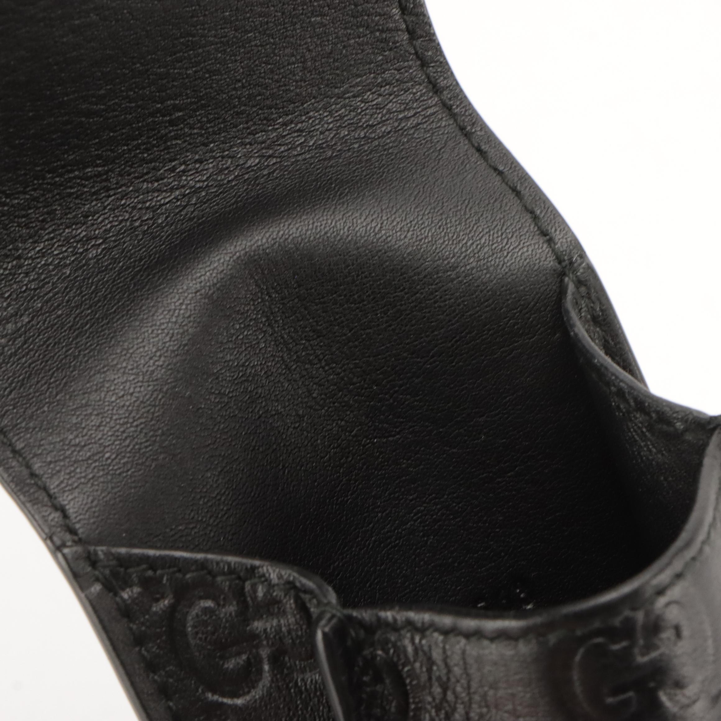 Gucci Black Guccissima Leather Cigarette Case