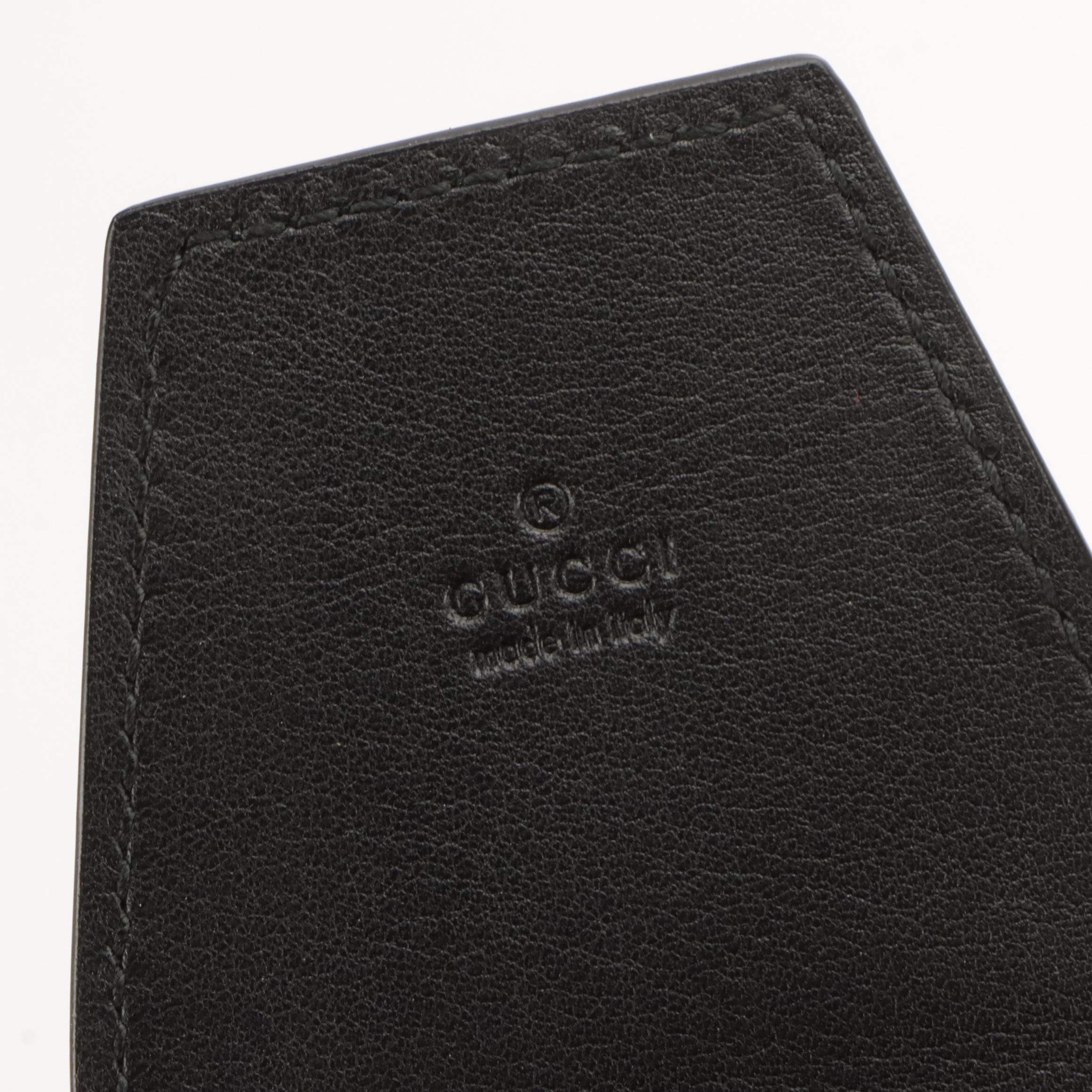 Gucci Black Guccissima Leather Cigarette Case