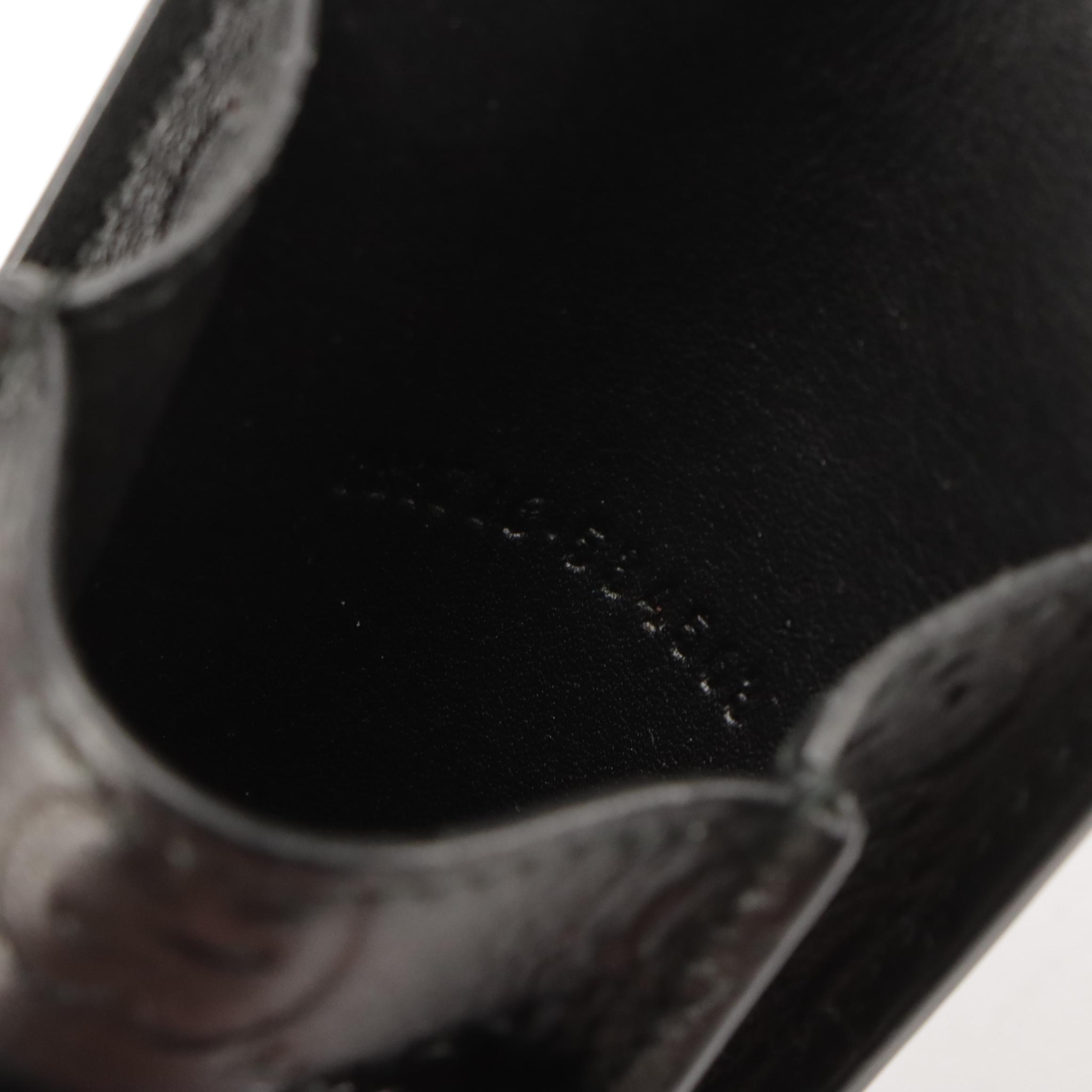 Gucci Black Guccissima Leather Cigarette Case