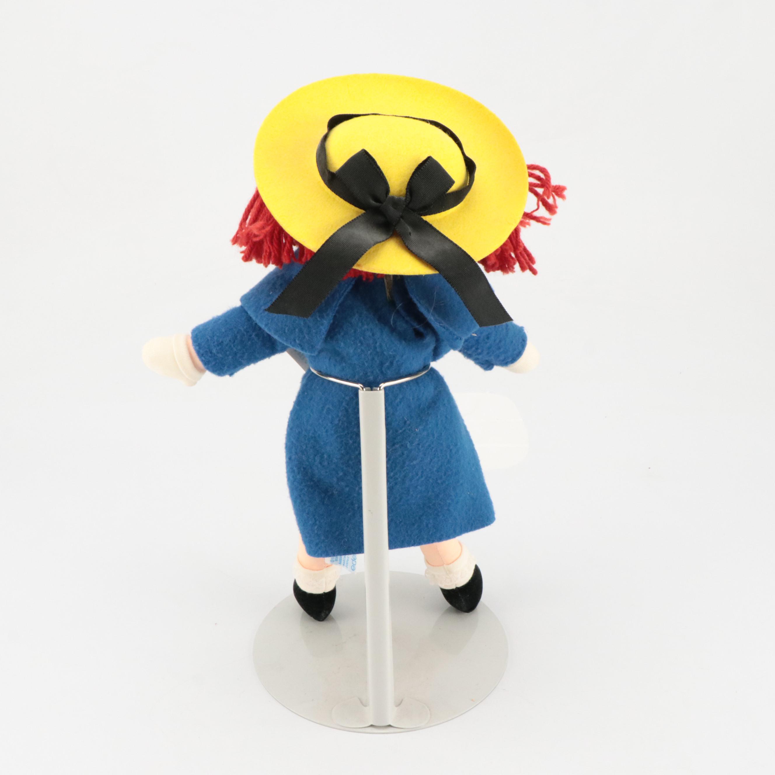 Eden Gift Madeline and Christmas Madeline Fabric Stuffed Dolls with Mini Books