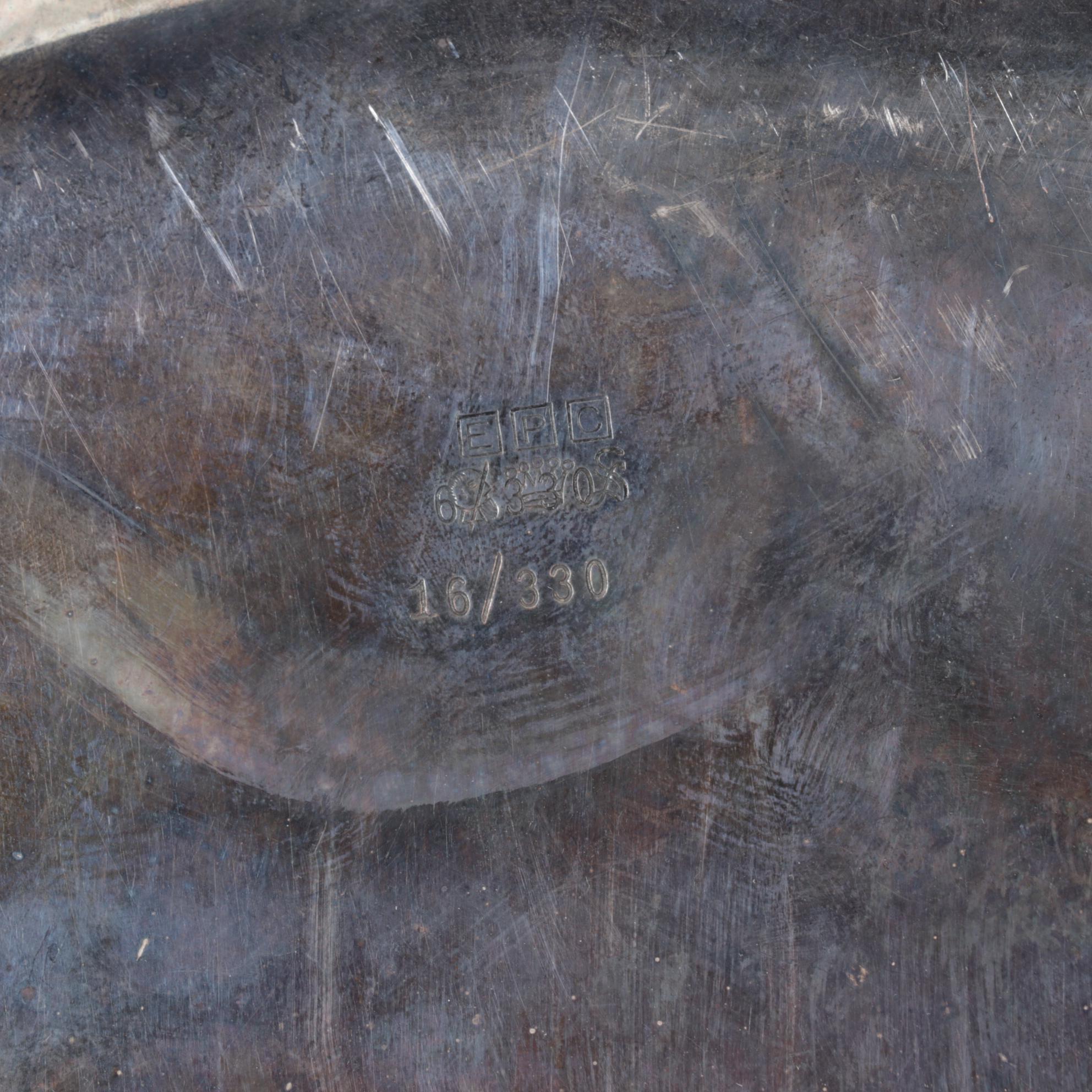 Wallace Baroque Round Gallery Tray and Other Silverplate Serving Pieces